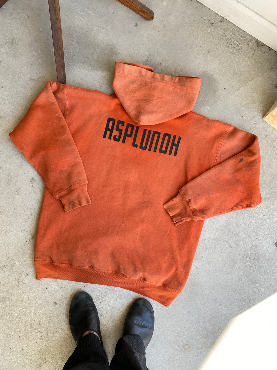 1980s Thrashed Asplundh Hoodie XL