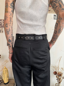 Hand Studded Leather Belt W/ Stars (36" - 38")