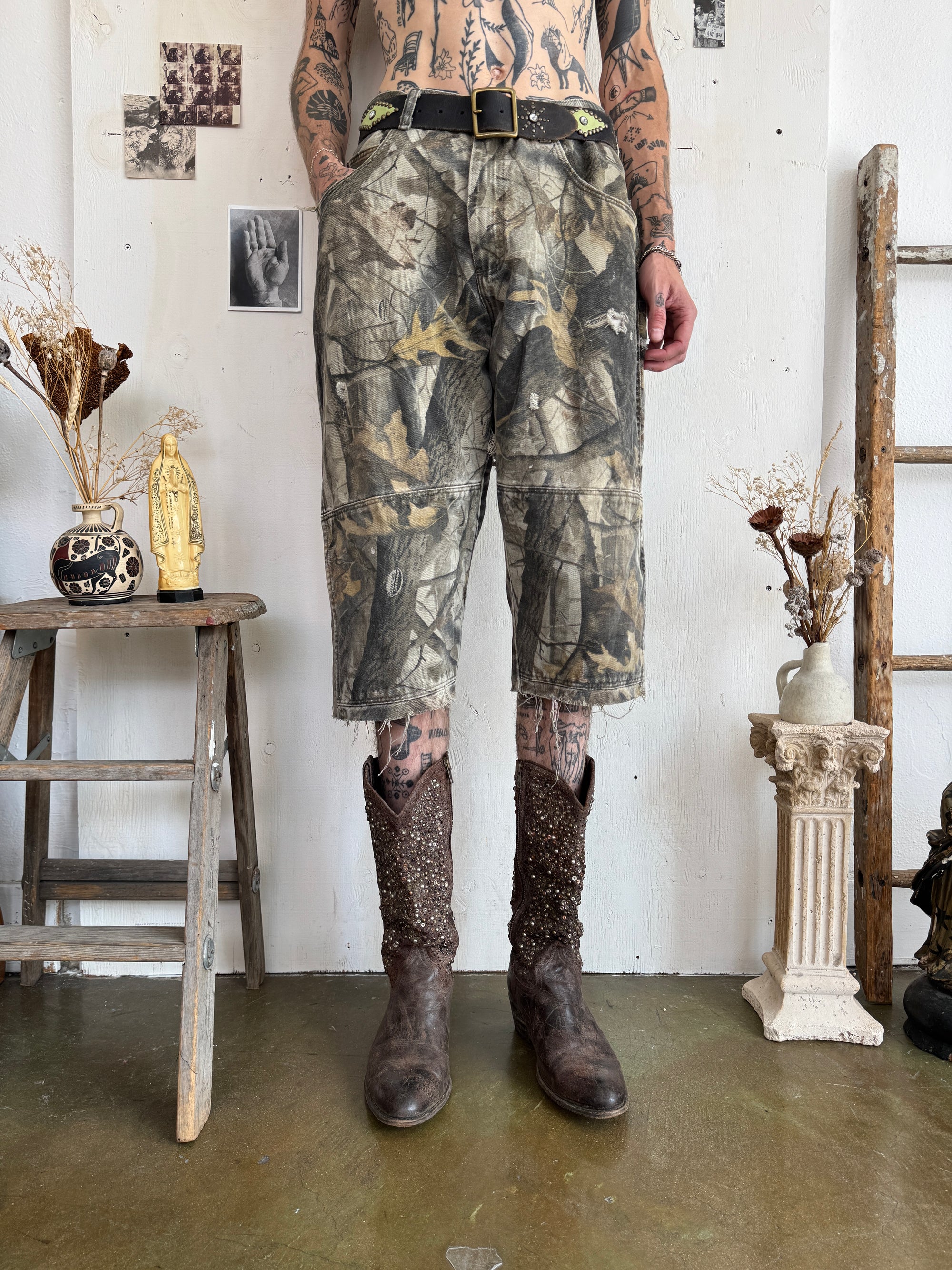 1990s Studded Frye Cowboy Boots