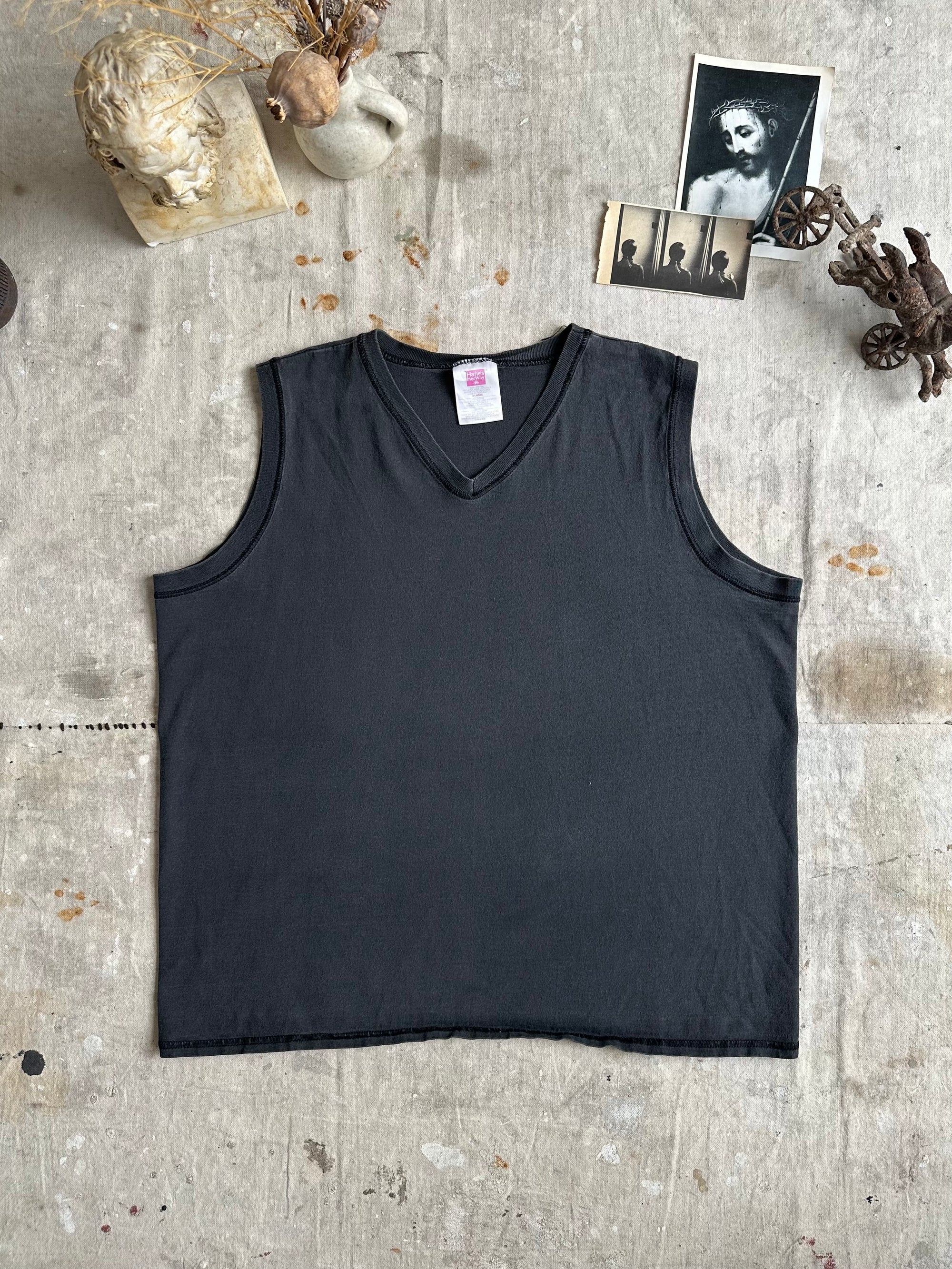 1990s Faded Muscle V-Neck