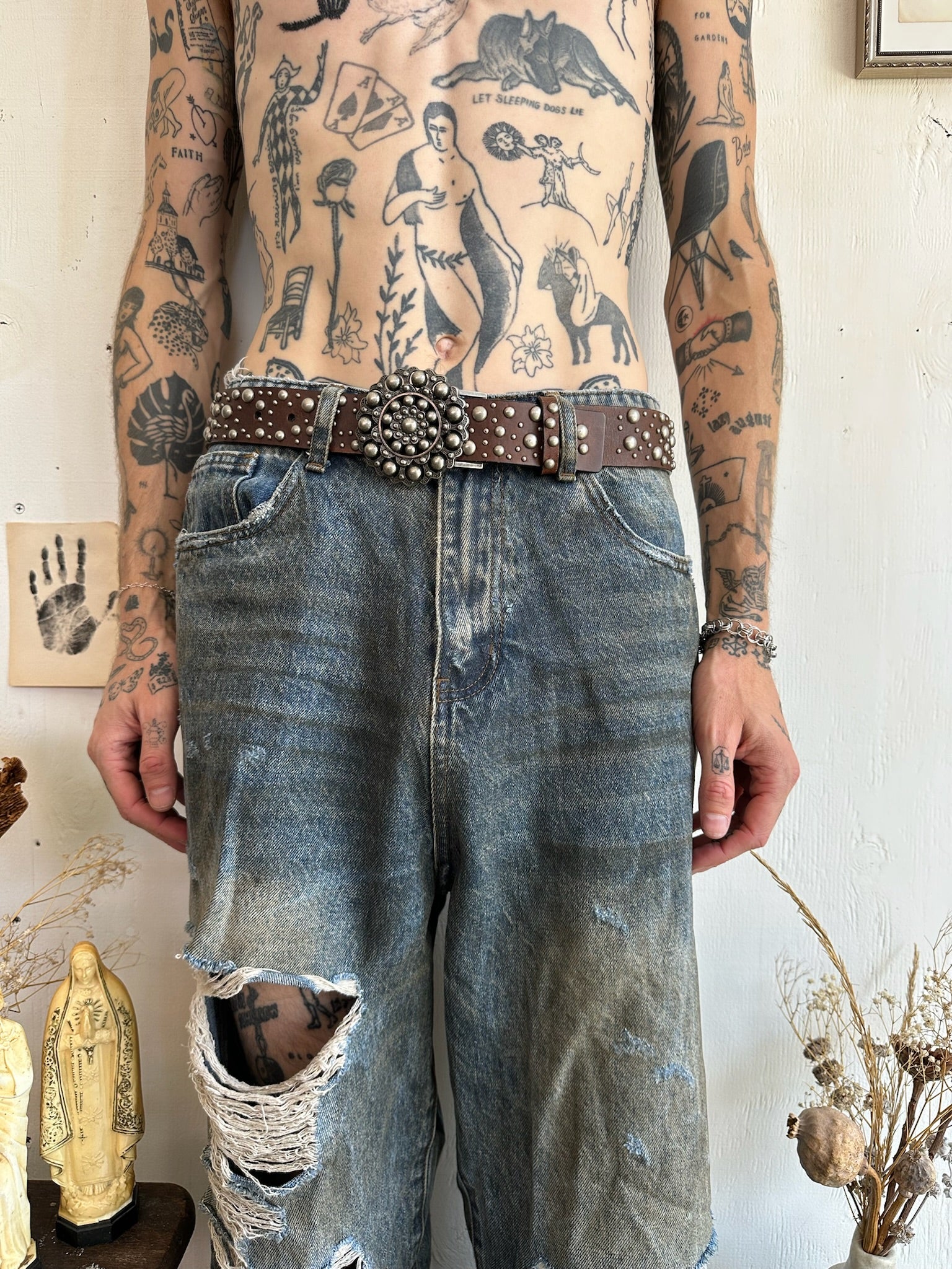 2000s Express Heavy Studded Belt (30” - 34”)