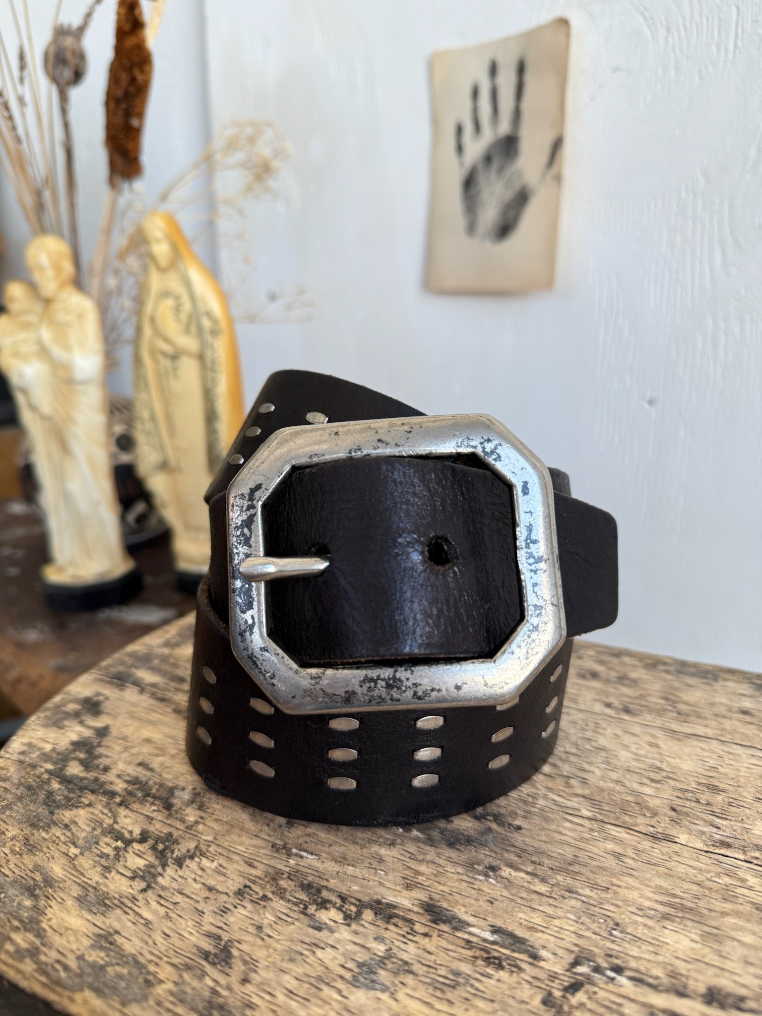 1990s Thick Studded Belt (33” - 38”)