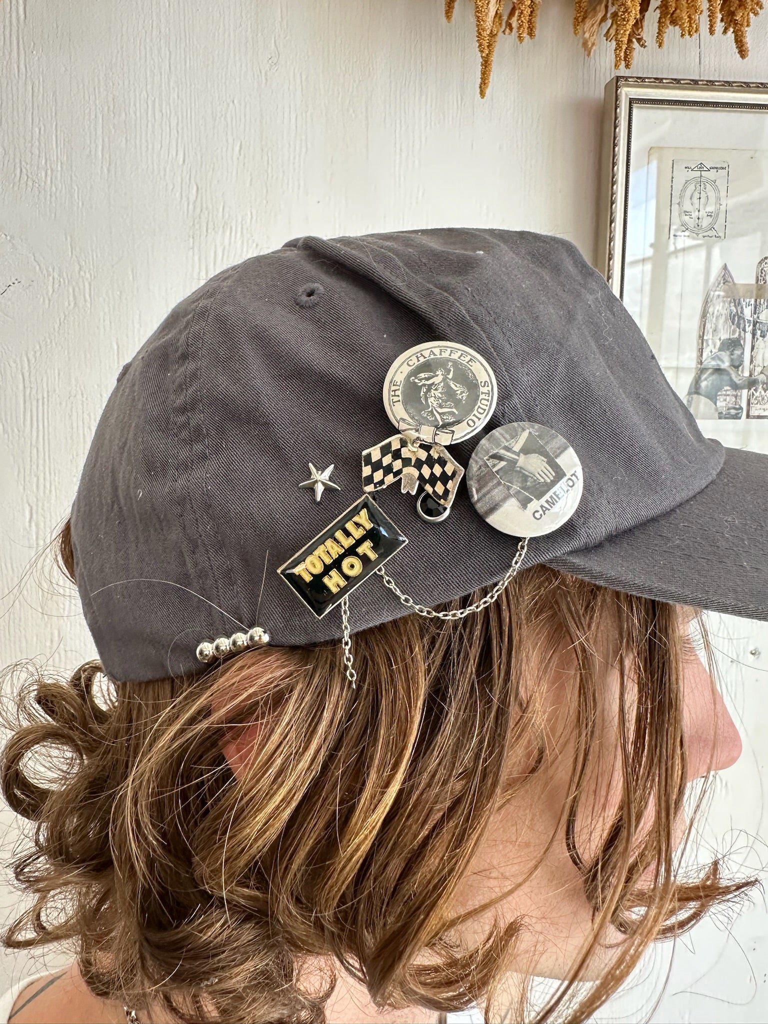 Vintage Faded Black Snapback W/ Pins (O.S.)