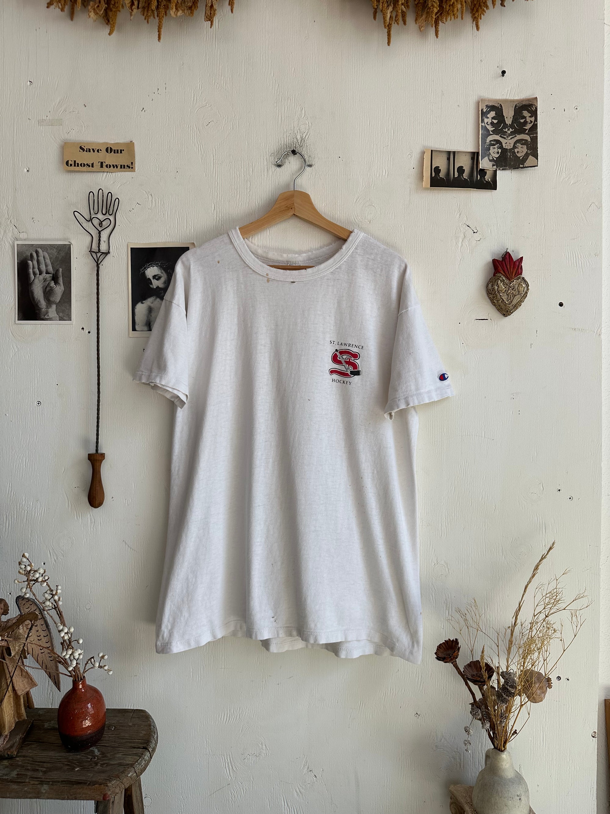 1990s Well Worn Champion St. Lawrence Hockey Tee