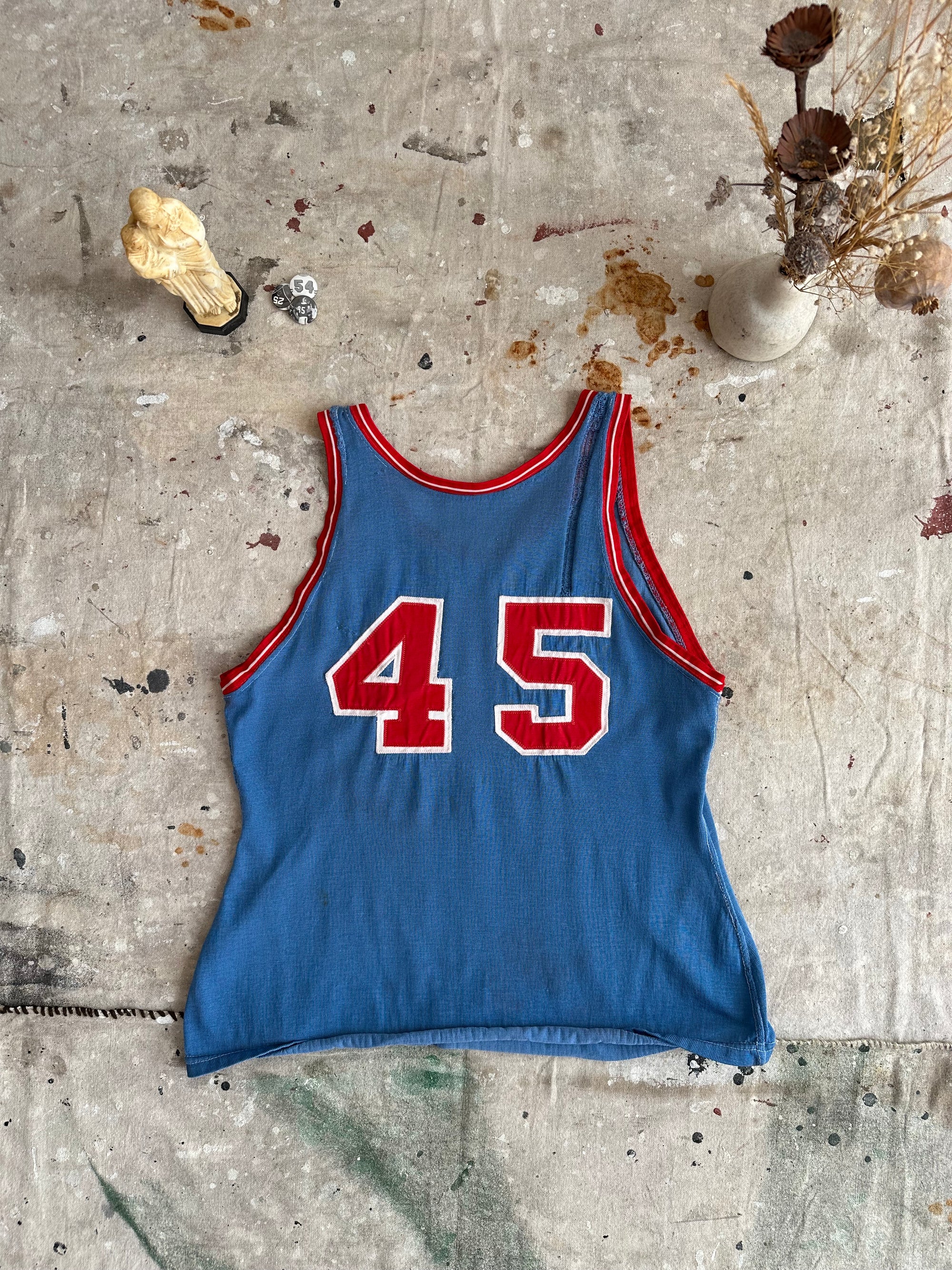 1960s Number 45 Rayon Jersey Tank