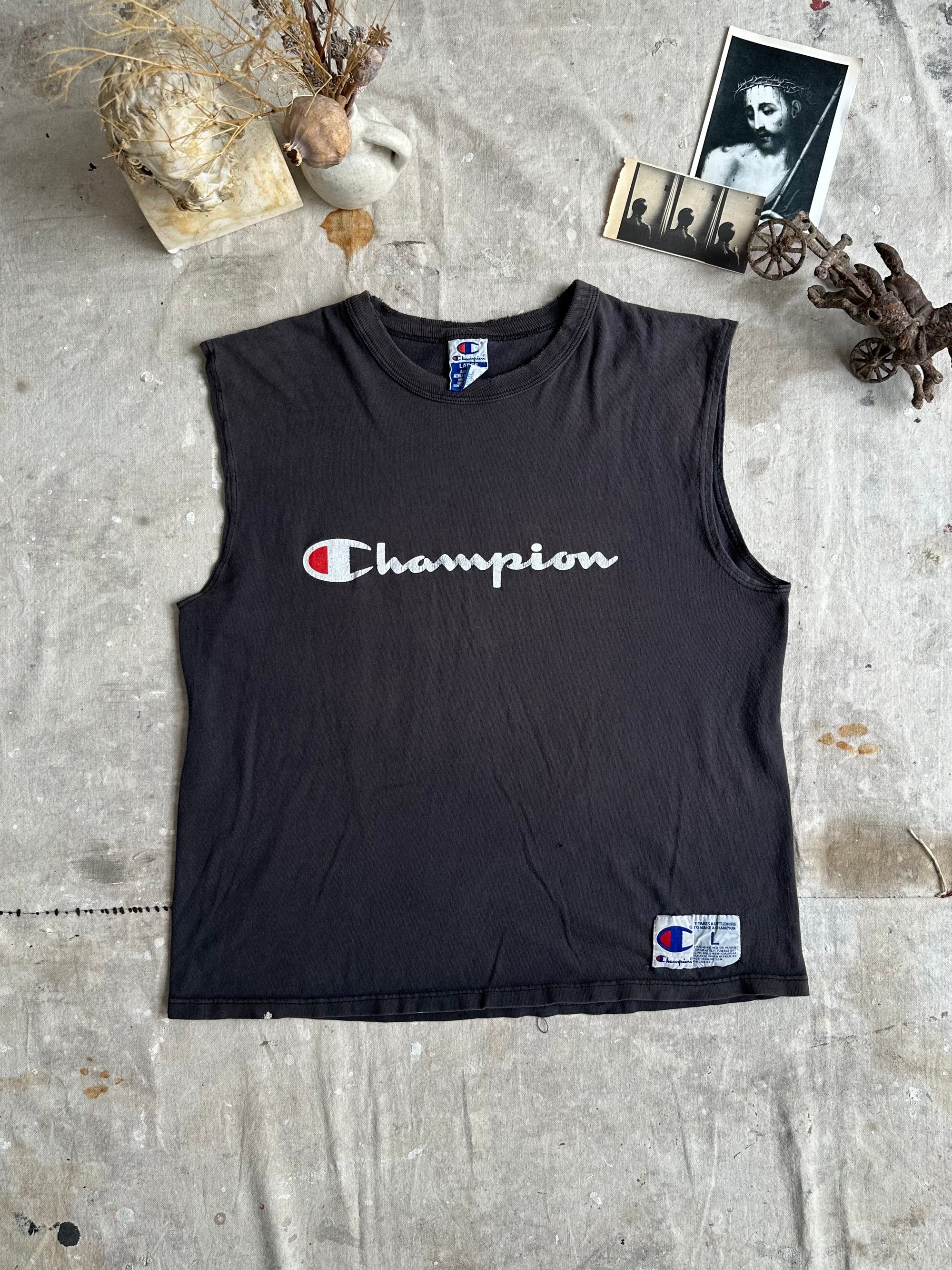 1990s Sunfaded Champion Muscle Tee