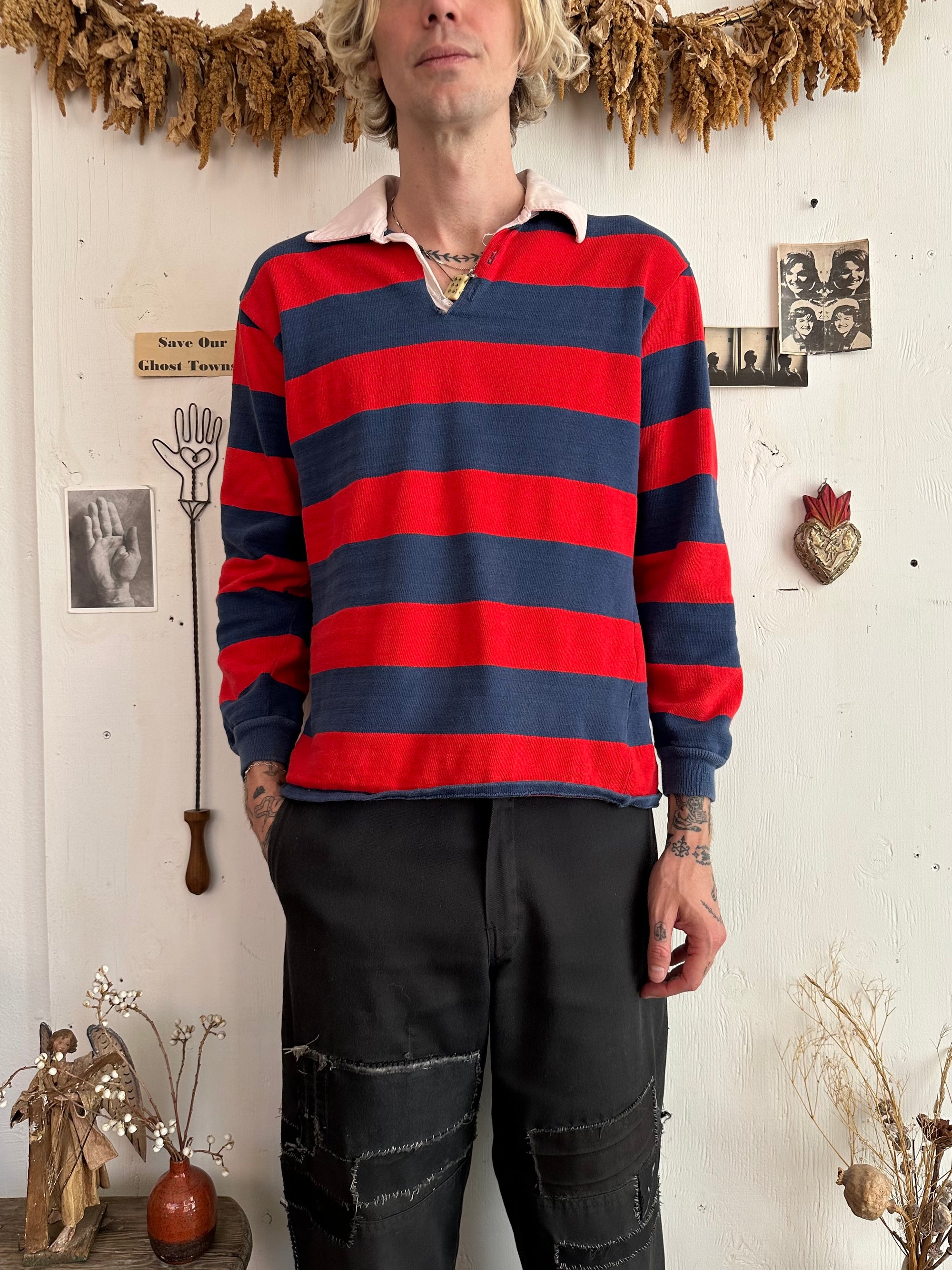 1990s Striped Rugby Long Sleeve