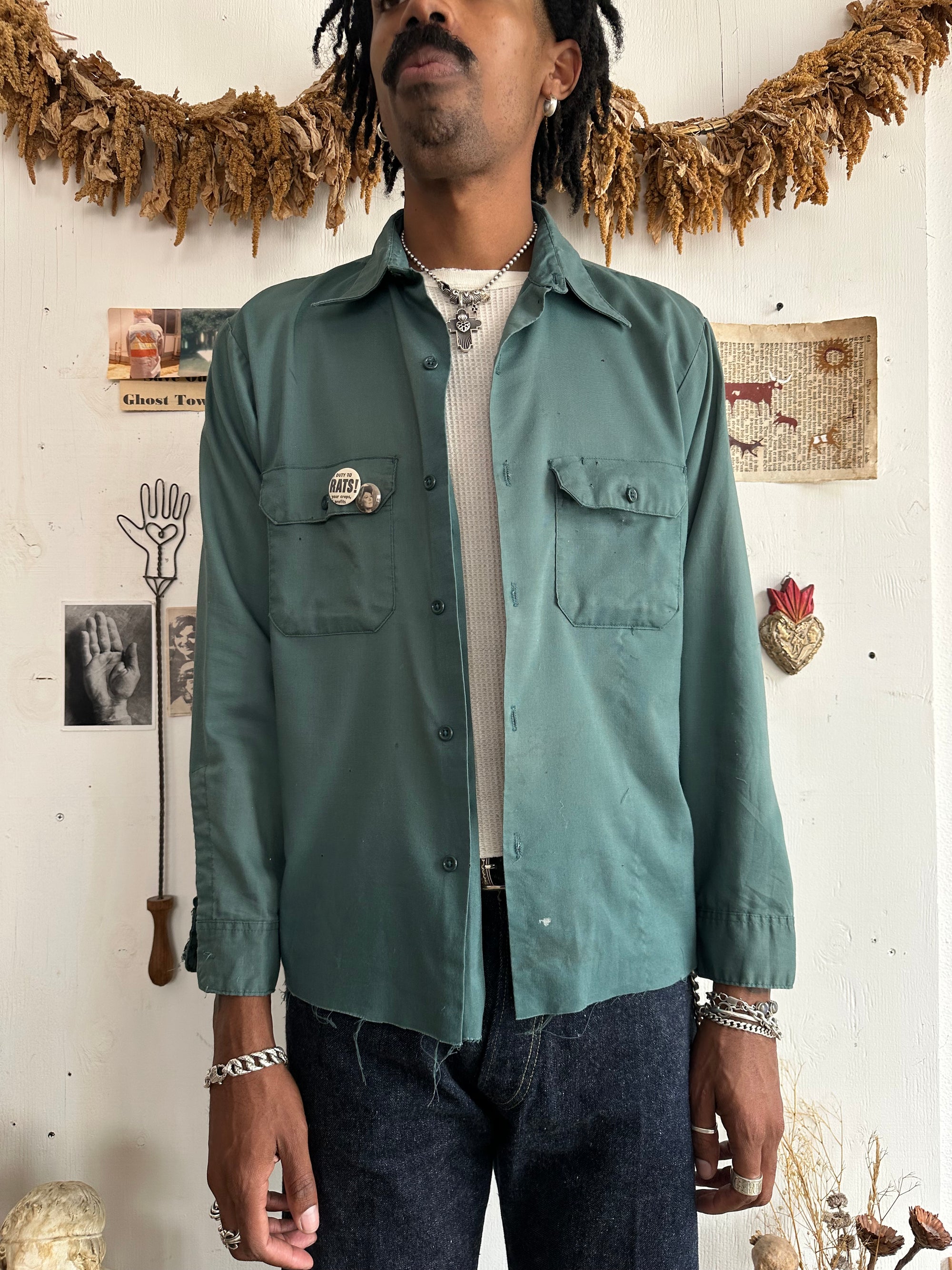 1970s Well Worn Big Mac Shirt W/ Pins
