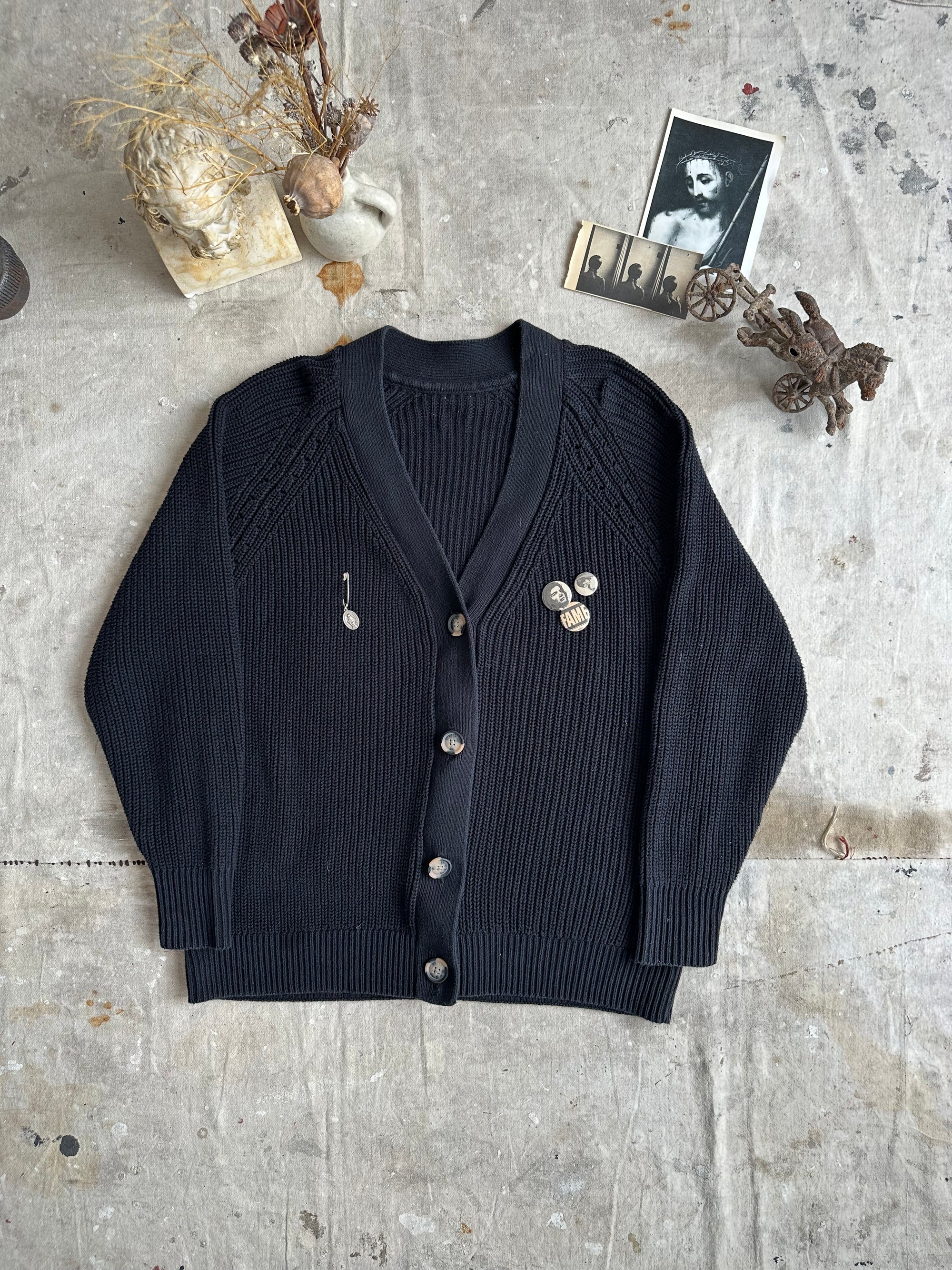 1990s GAP Cotton Knit Cardigan W/ Pins