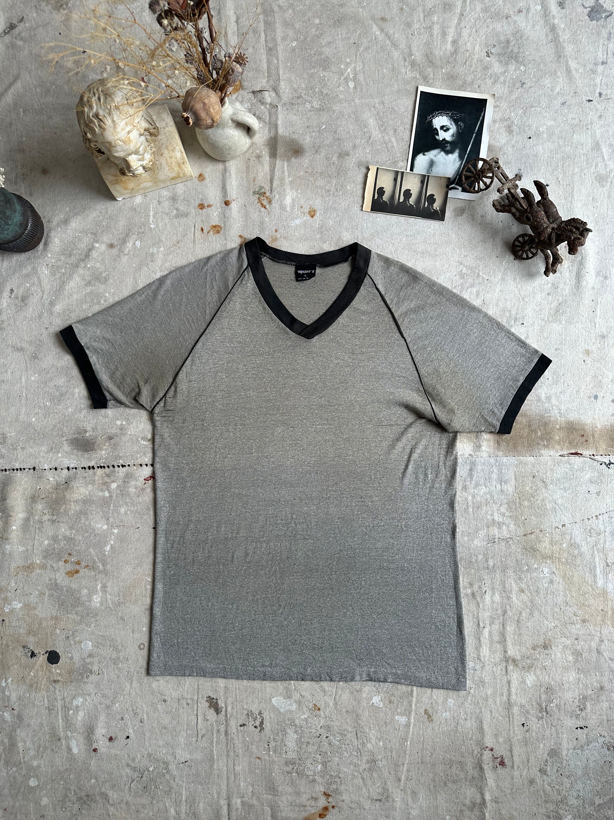 1980s Athletic V-Neck