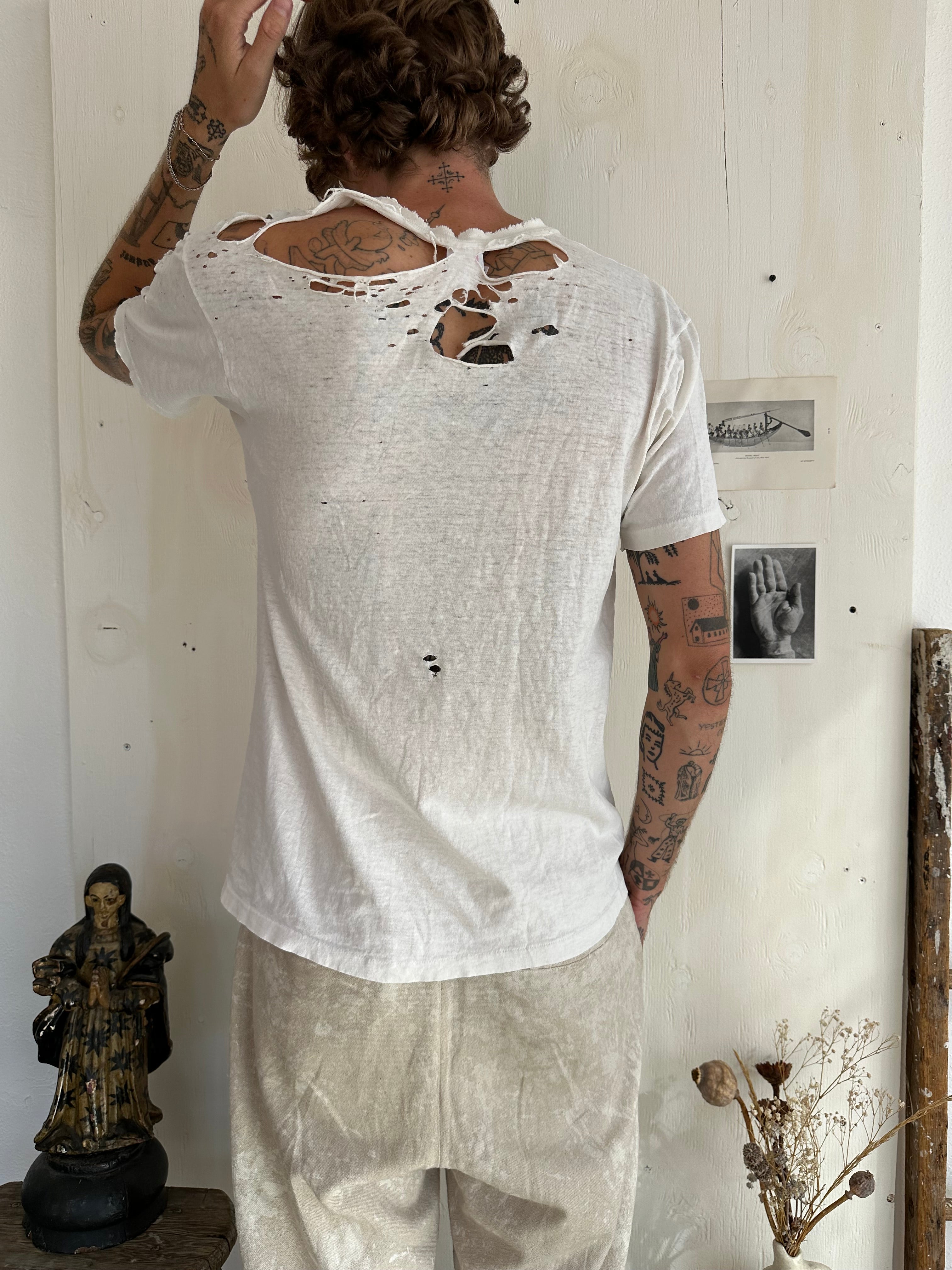 1990s Thrashed White T-shirt (M/L)