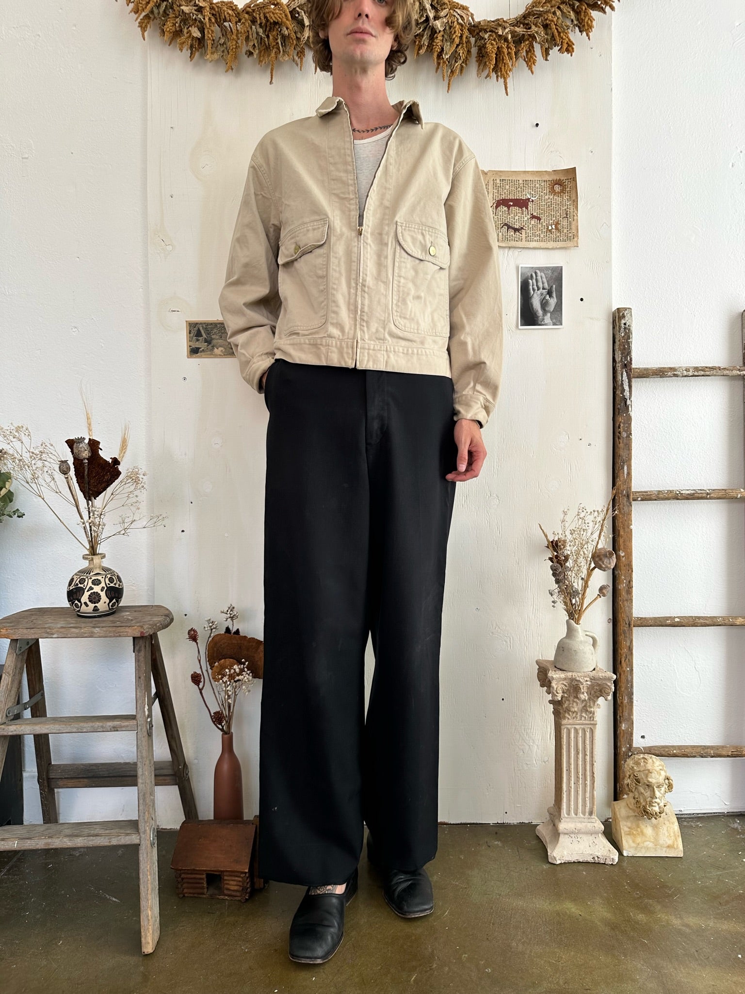 1980s Khaki Dickies Work Jacket (Boxy M)