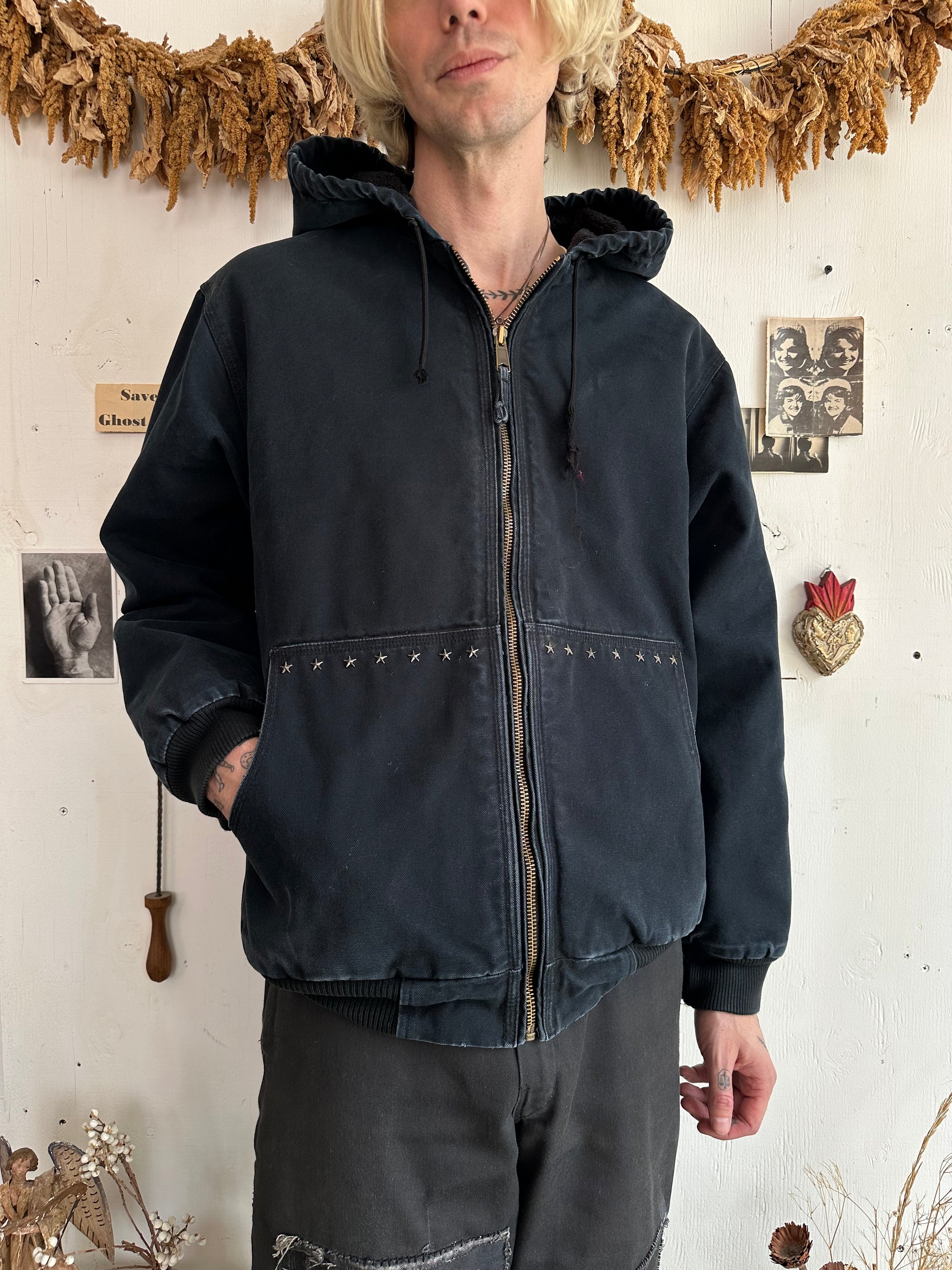 2000s Well Worn Hooded Work Jacket
