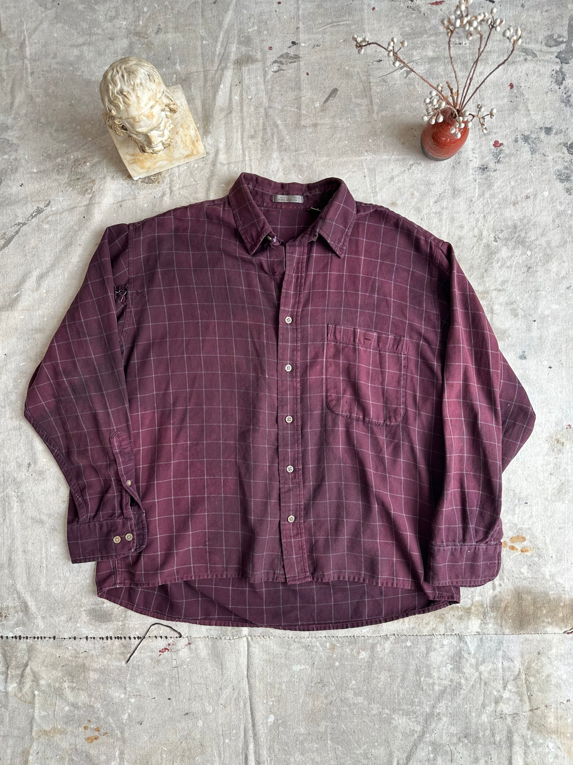 1990s Windowcheck Button Up
