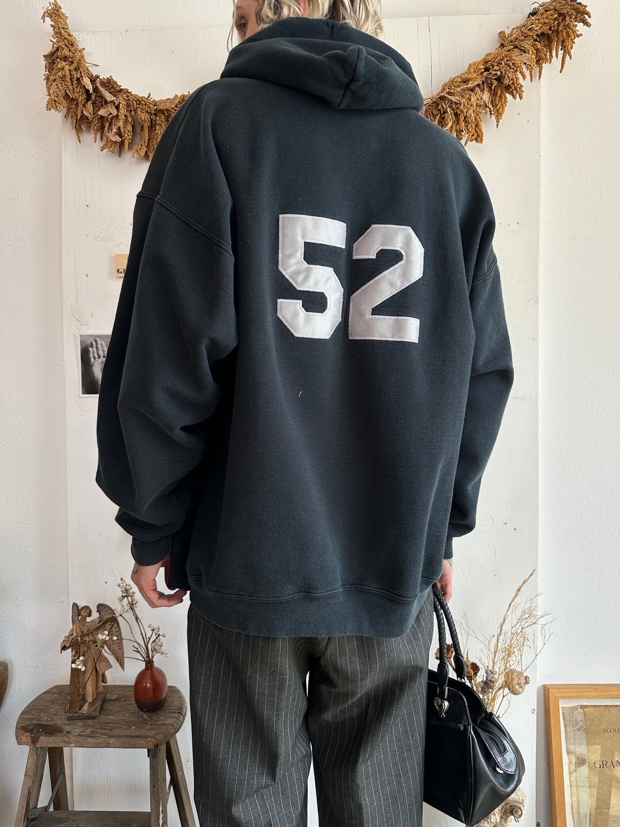 1990s Number 52 Baggy Black Hoodie