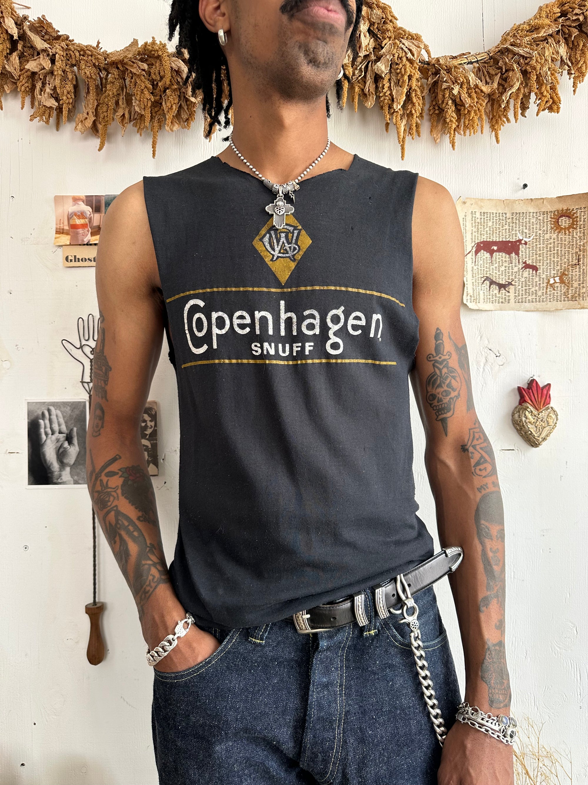 copenhagen chewing tobacco shirts Vintage 90's Snuff Dip Western Cowboy Since 1822 Oversize Tee T Shirt Siz Official NYC apparel Copenhagen Tobacco Shirt for sale