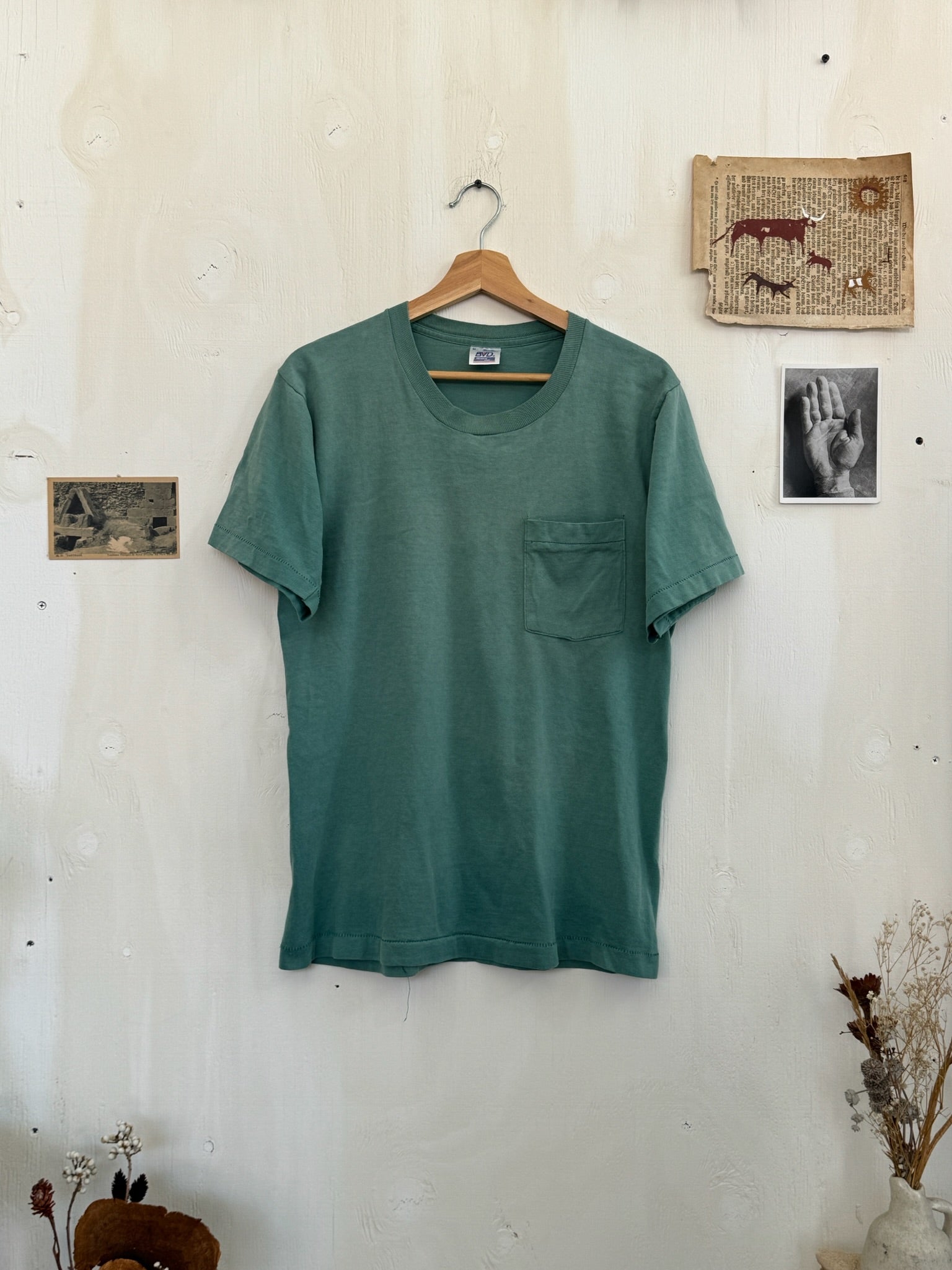 1990s Sun-faded Green Tee (M/L)