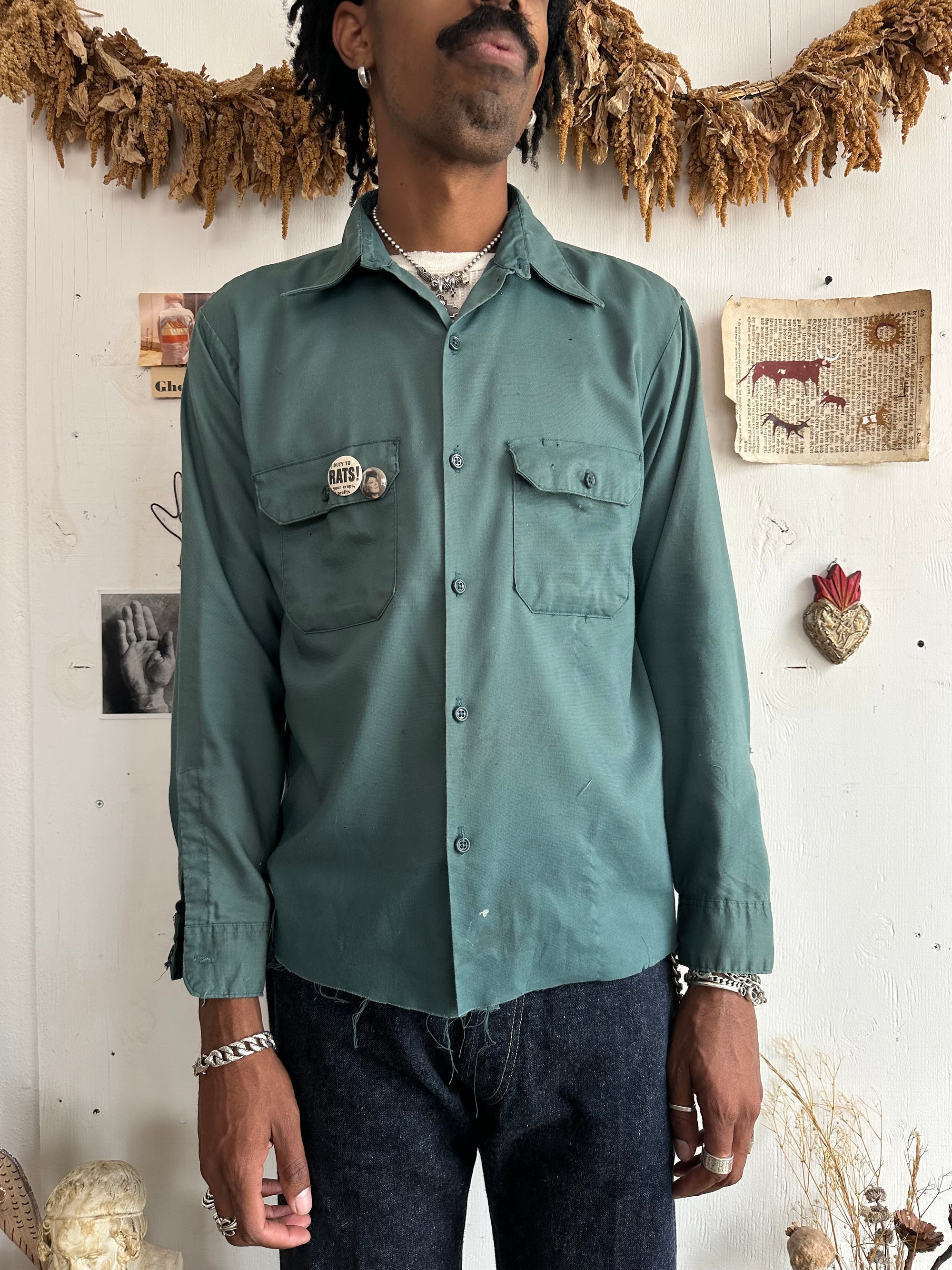 1970s Well Worn Big Mac Shirt W/ Pins