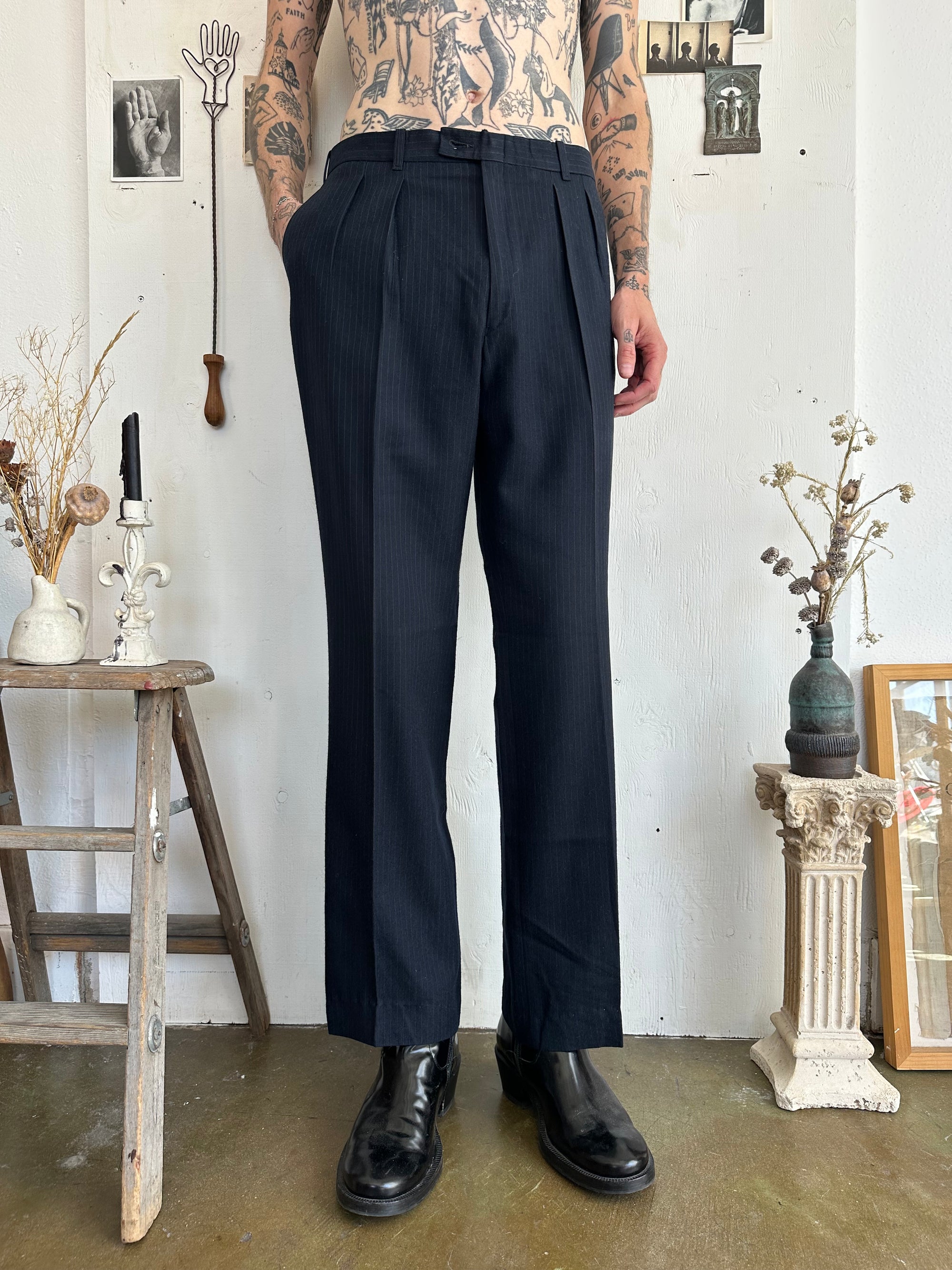 1960s Pinstripe Trousers