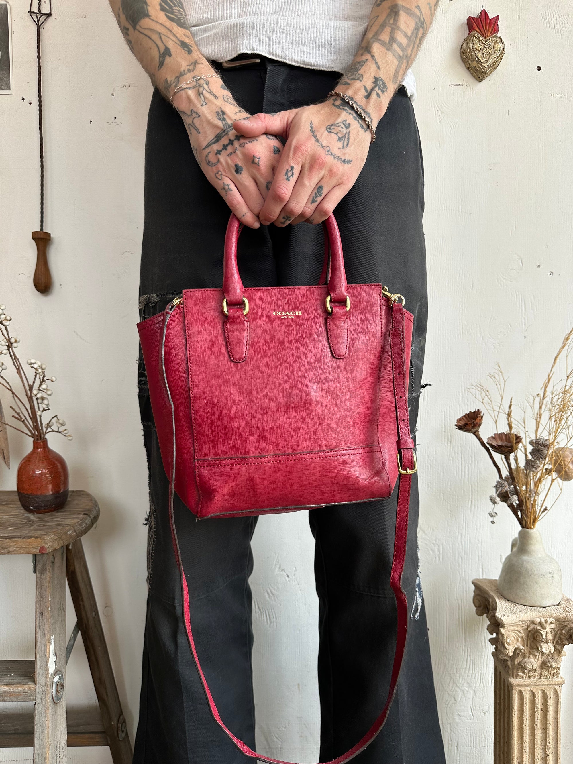 2000s Red Coach Bag