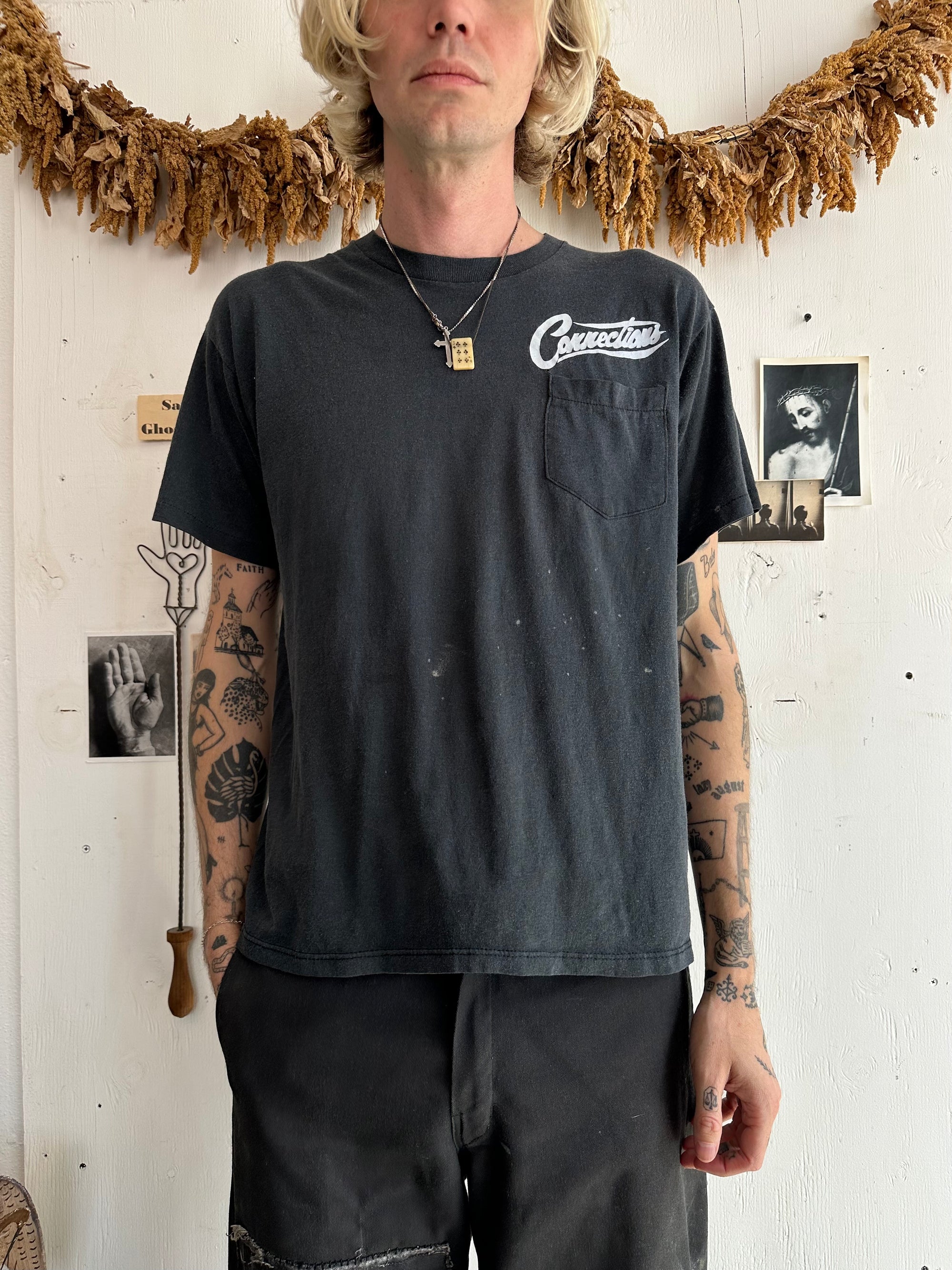 1980s Faded Connections Pocket Tee