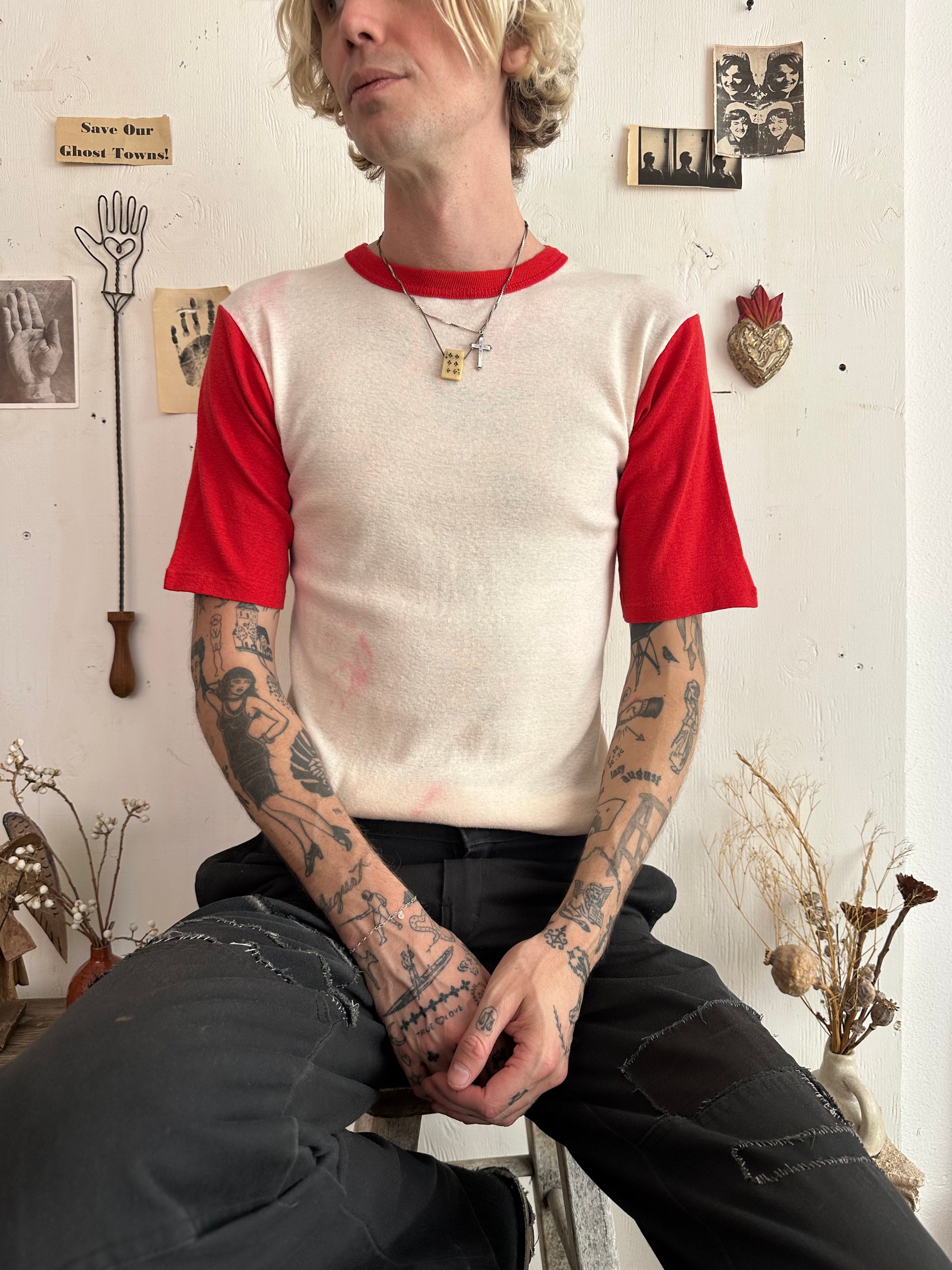 1970s Well Worn Half Sleeve Tee