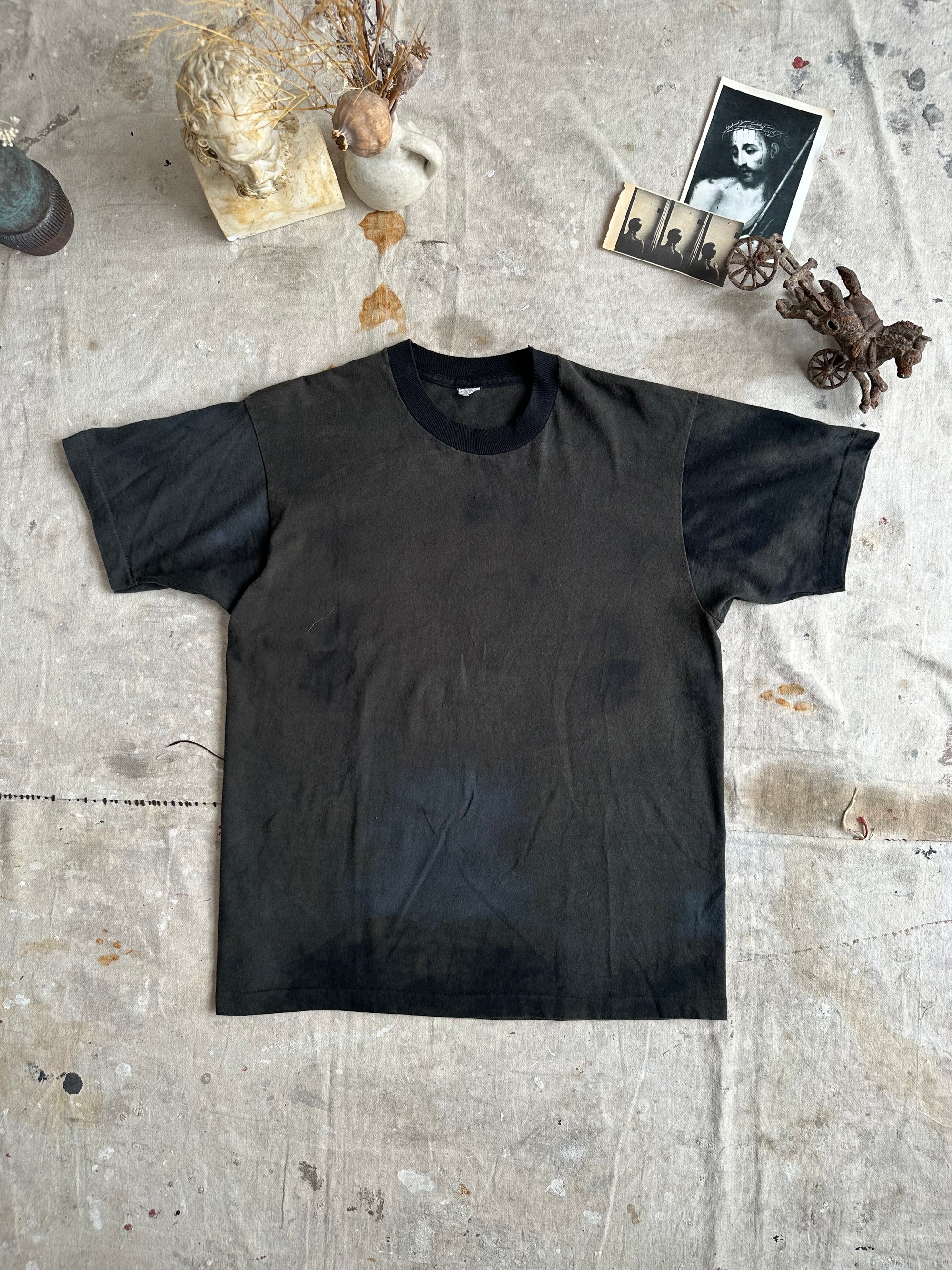 1980s Two-Tone Black Blank