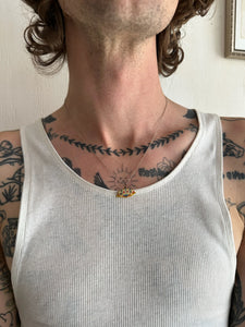 1920s Acetate Aces Pendant Necklace (18”)