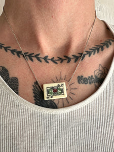1940s King of Clubs Playing Card Necklace (17”)