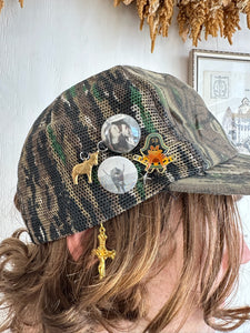 Vintage Camo Trucker Hat W/ Pins (O.S.)