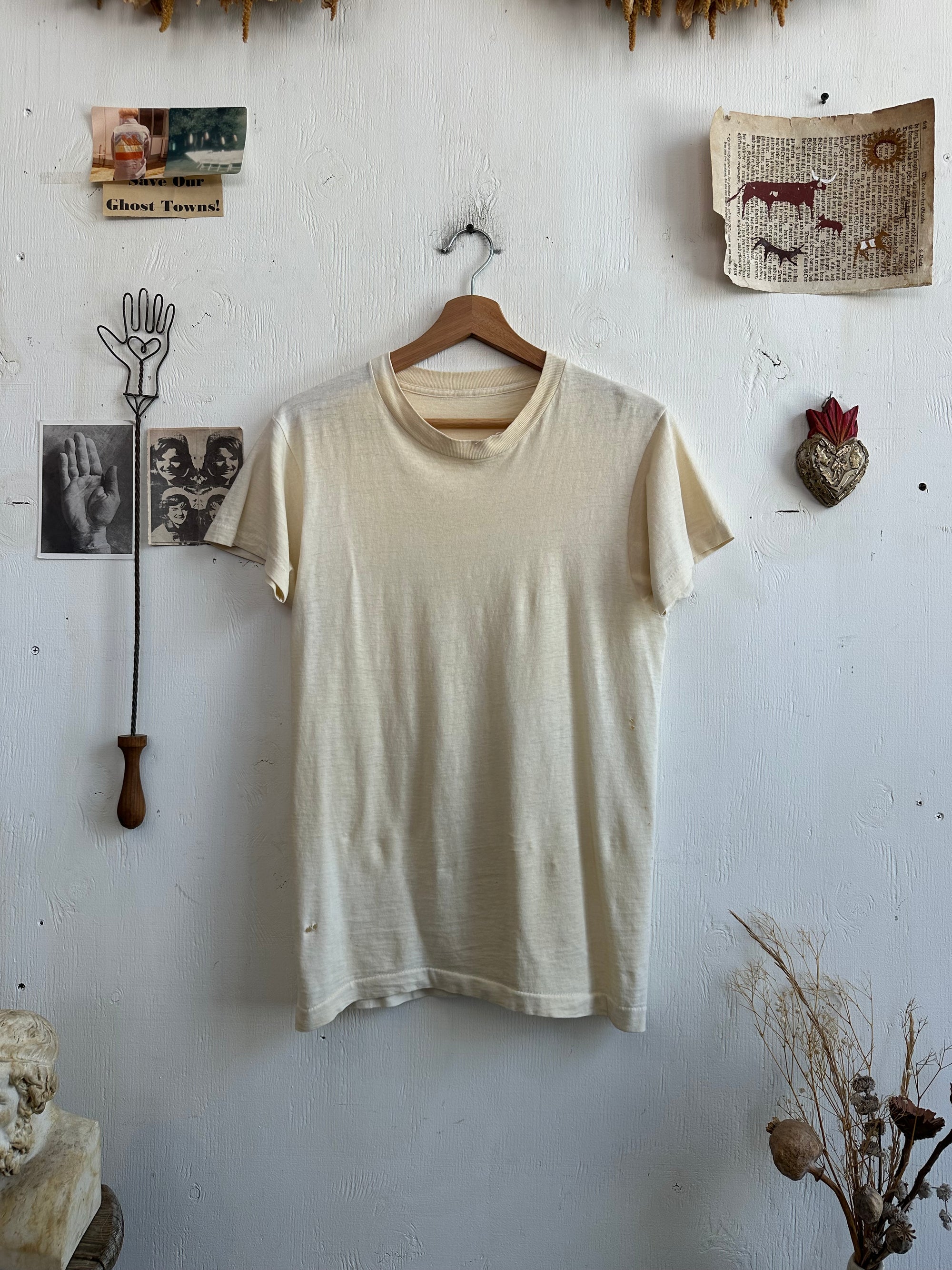 1970s Thrashed White Tee
