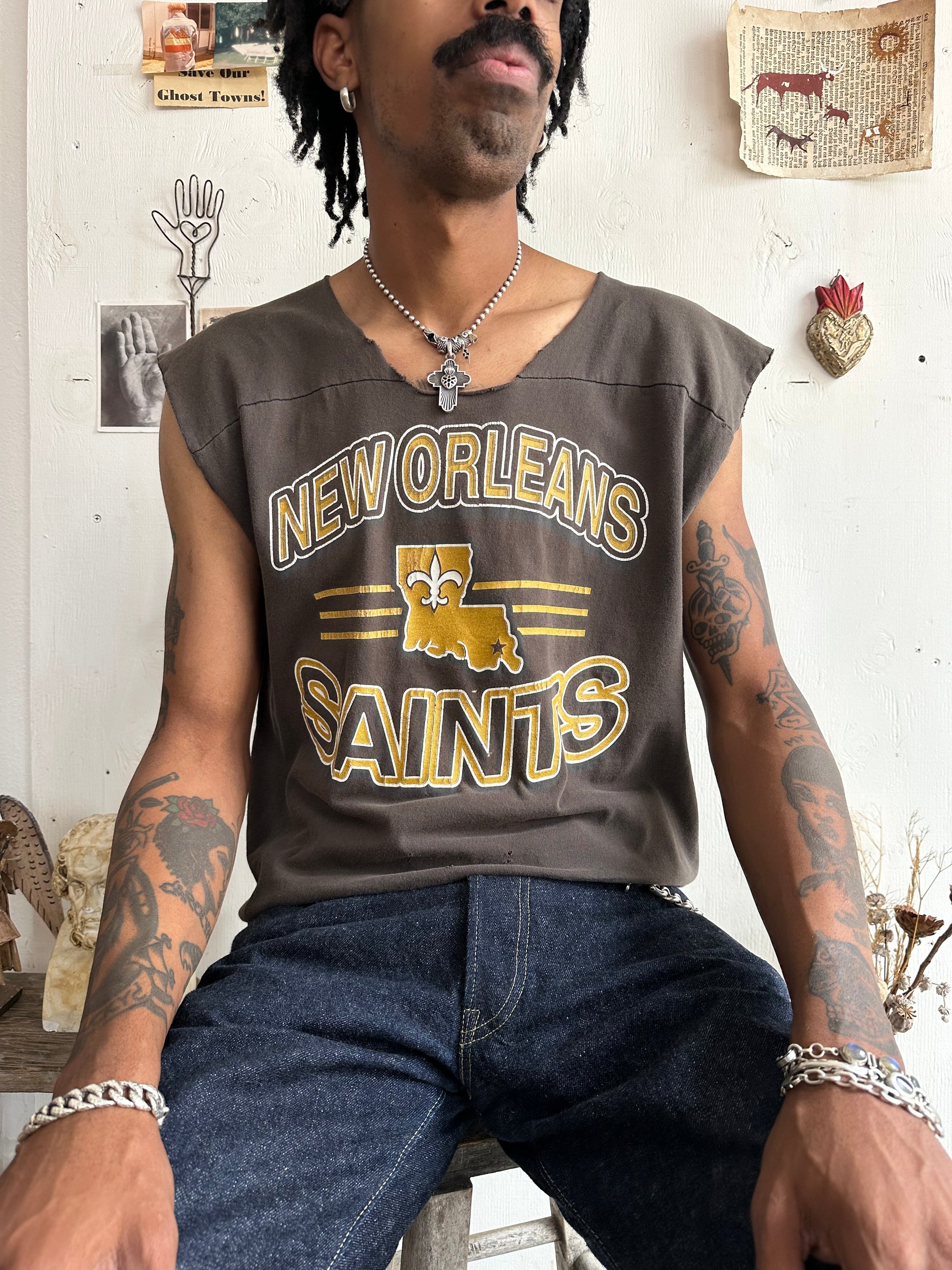 1990s Faded New Orleans Saints Muscle Tee