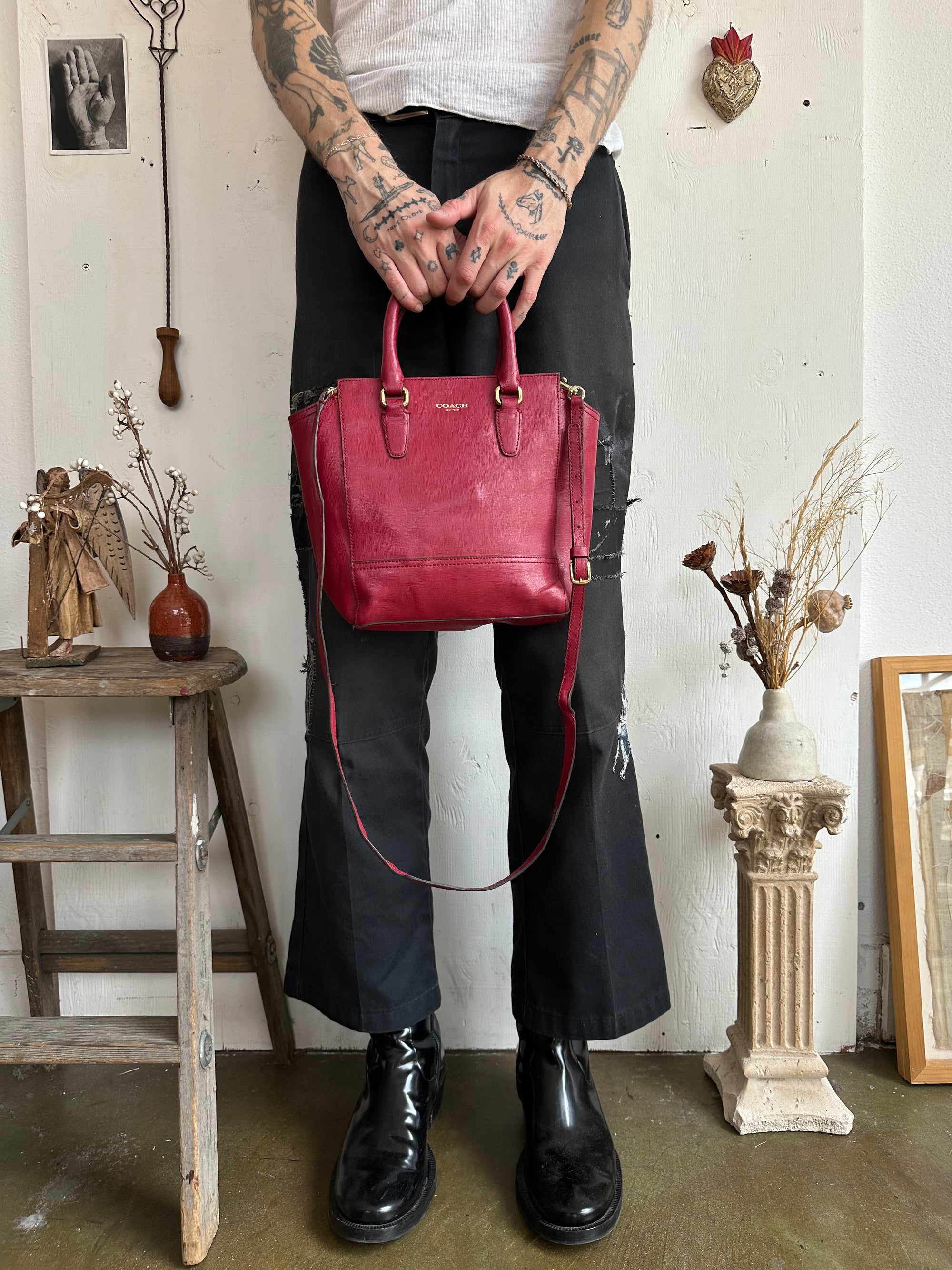 2000s Red Coach Bag
