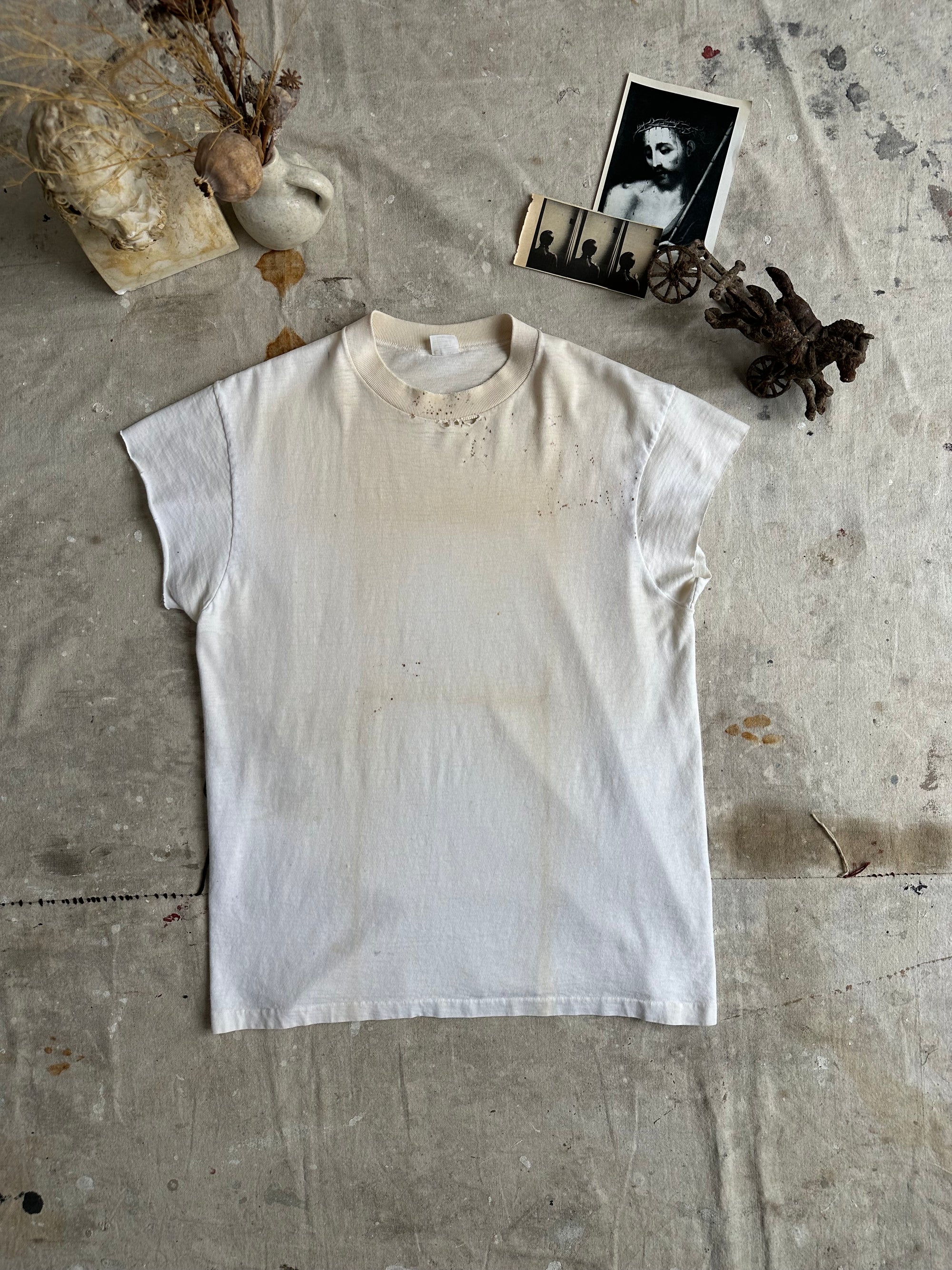 1970s Perfectly Worn Cap Sleeve T-Shirt
