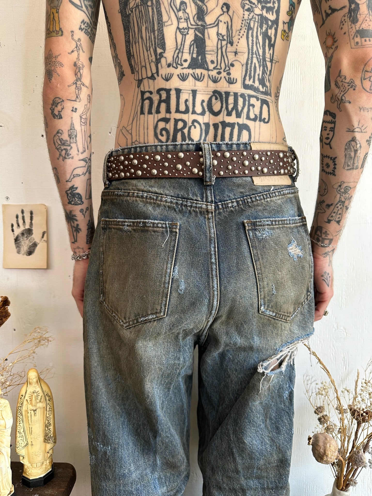 2000s Express Heavy Studded Belt (30” - 34”)