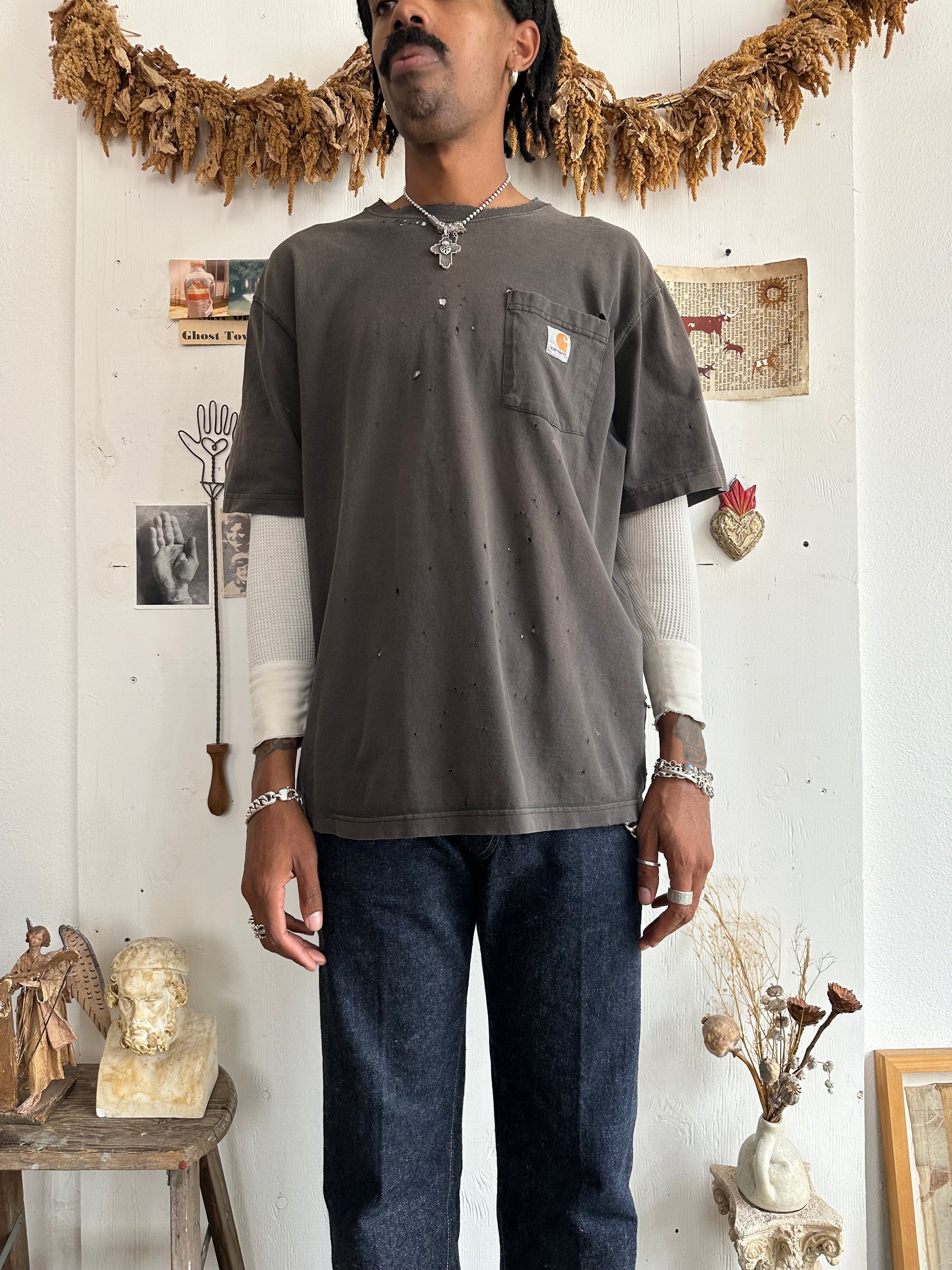1990s Thrashed and Faded Carhartt T-Shirt