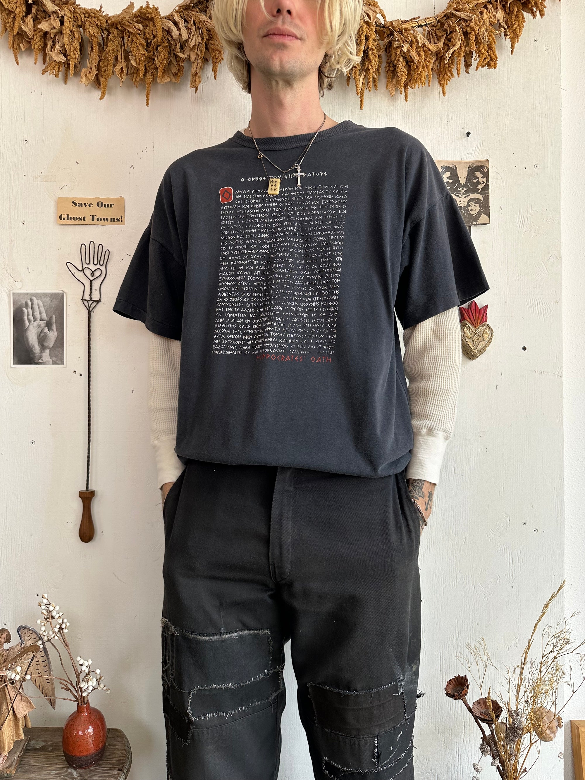 1980s Faded Hippocrates Oath Tee