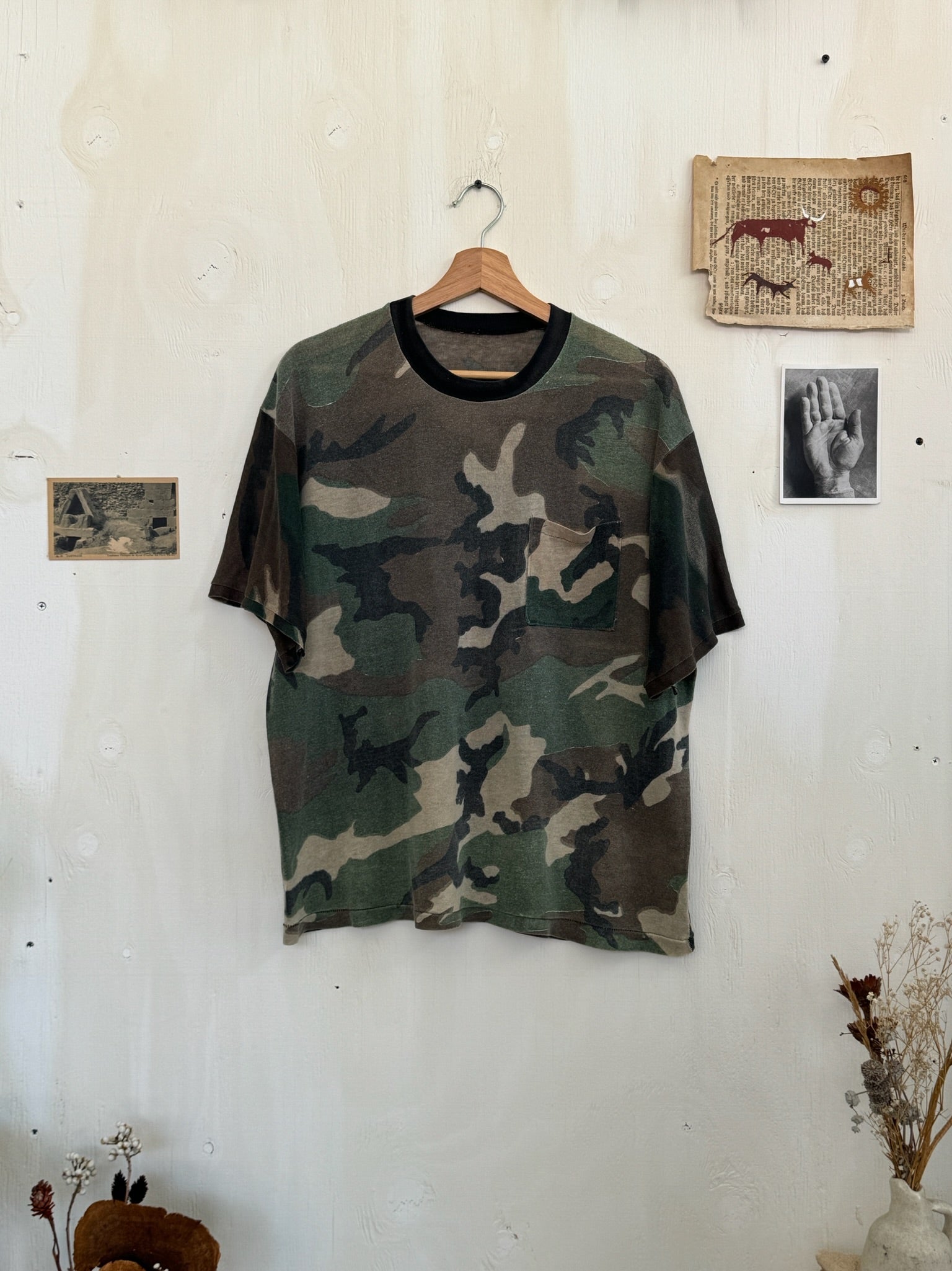 1980s Linen-y Camo Tee (Boxy XL)