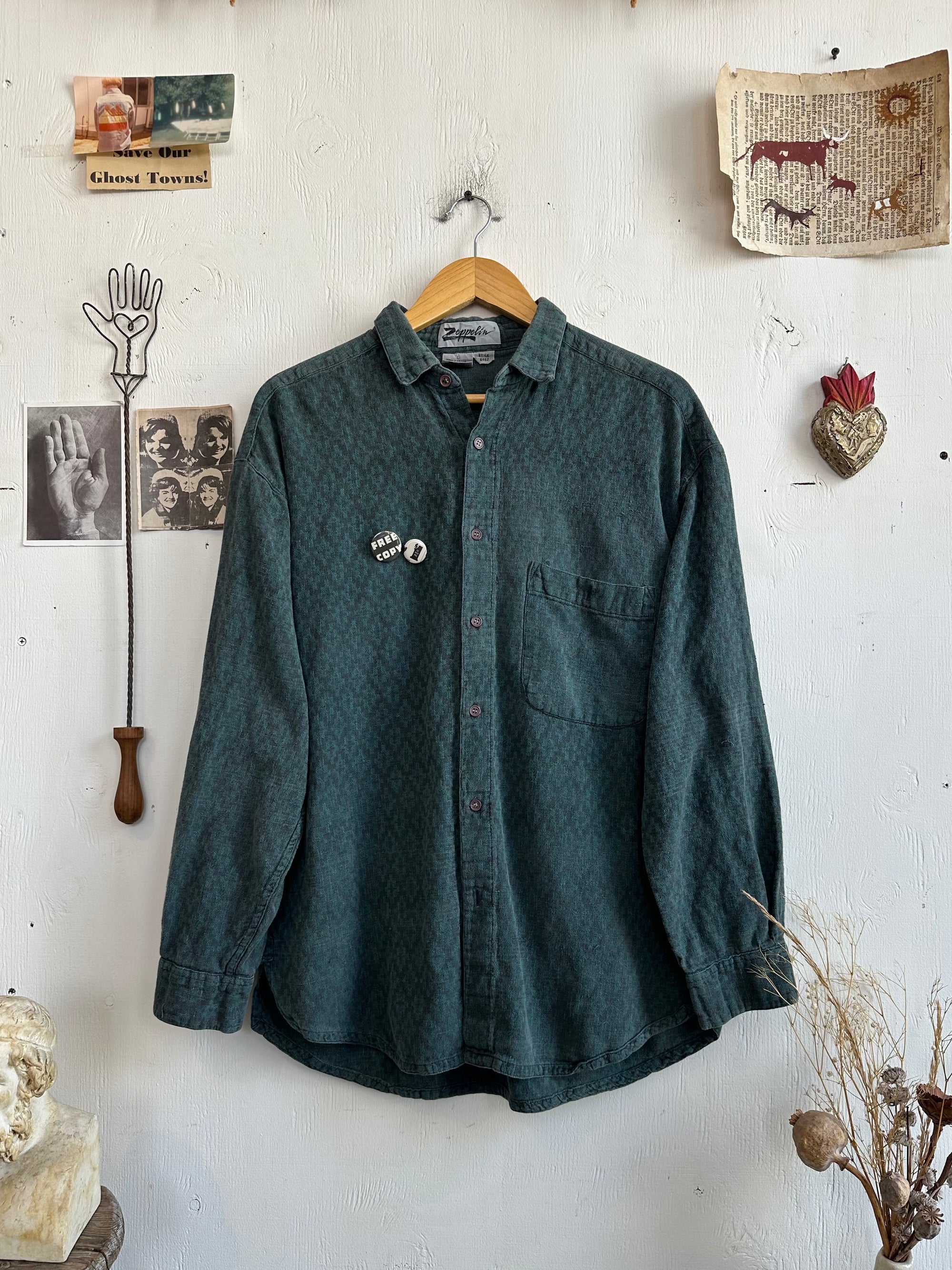 1980s Button Up W/ Pins