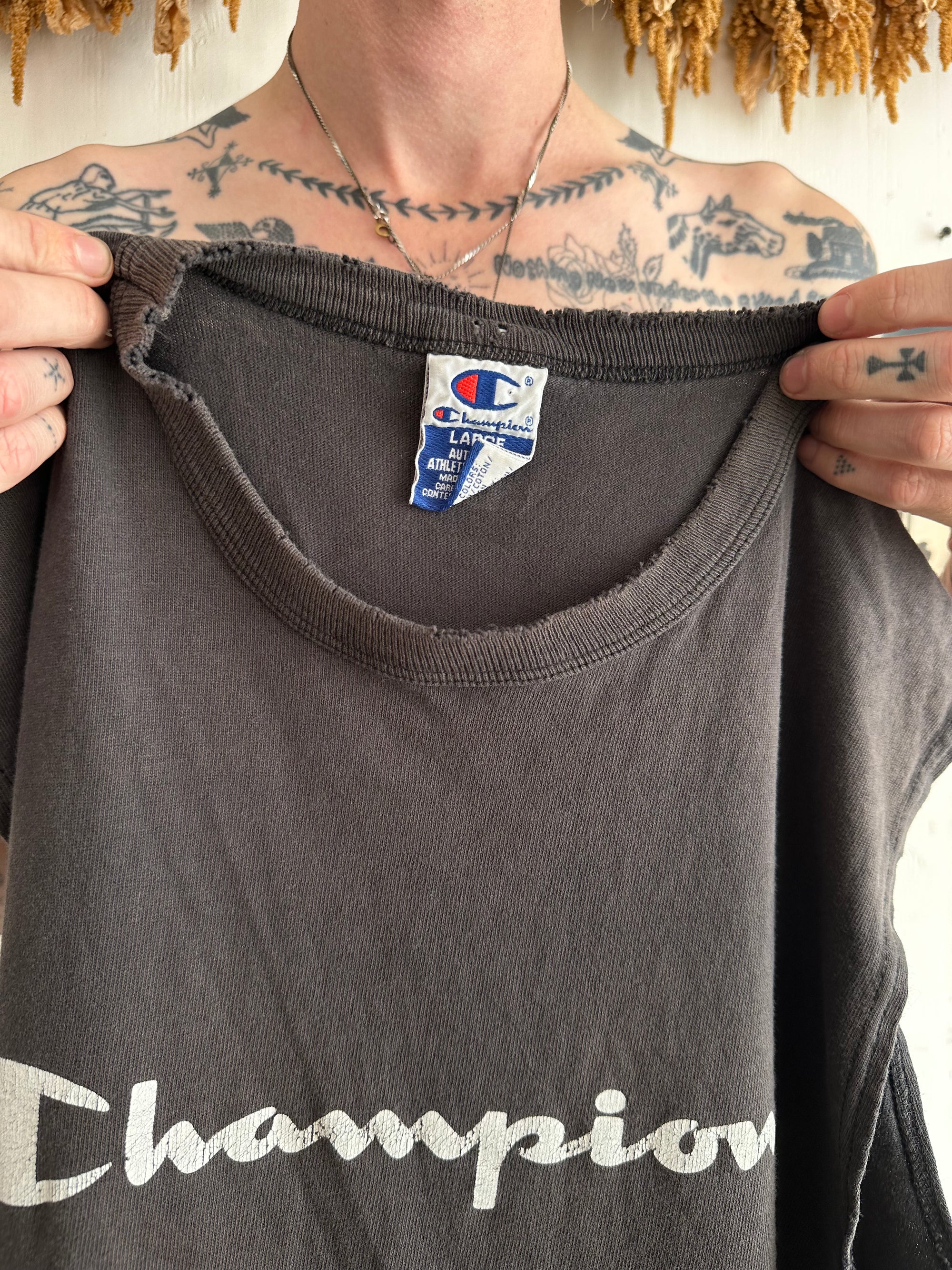1990s Sunfaded Champion Muscle Tee