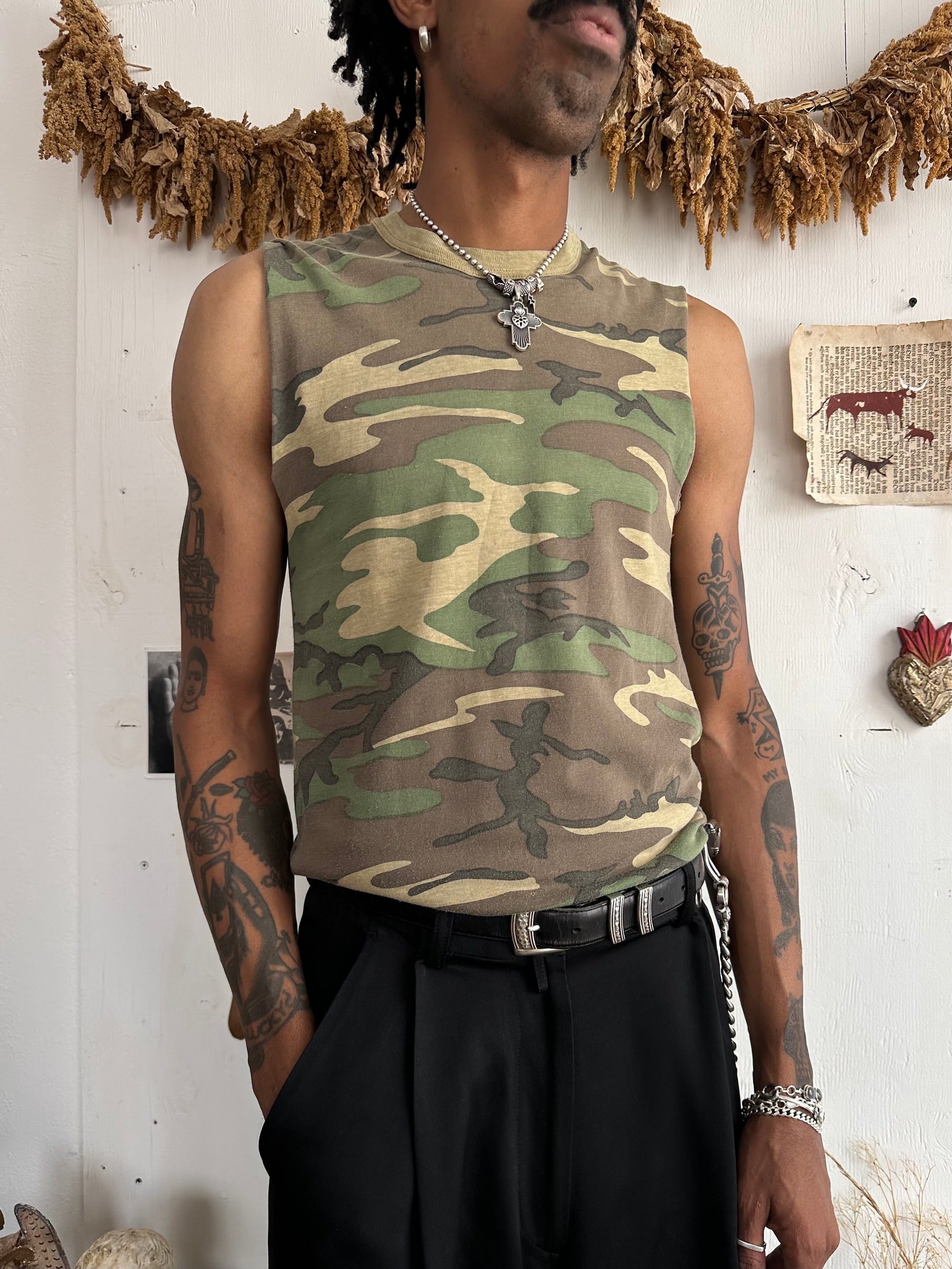 1980s British Camo Muscle Tank