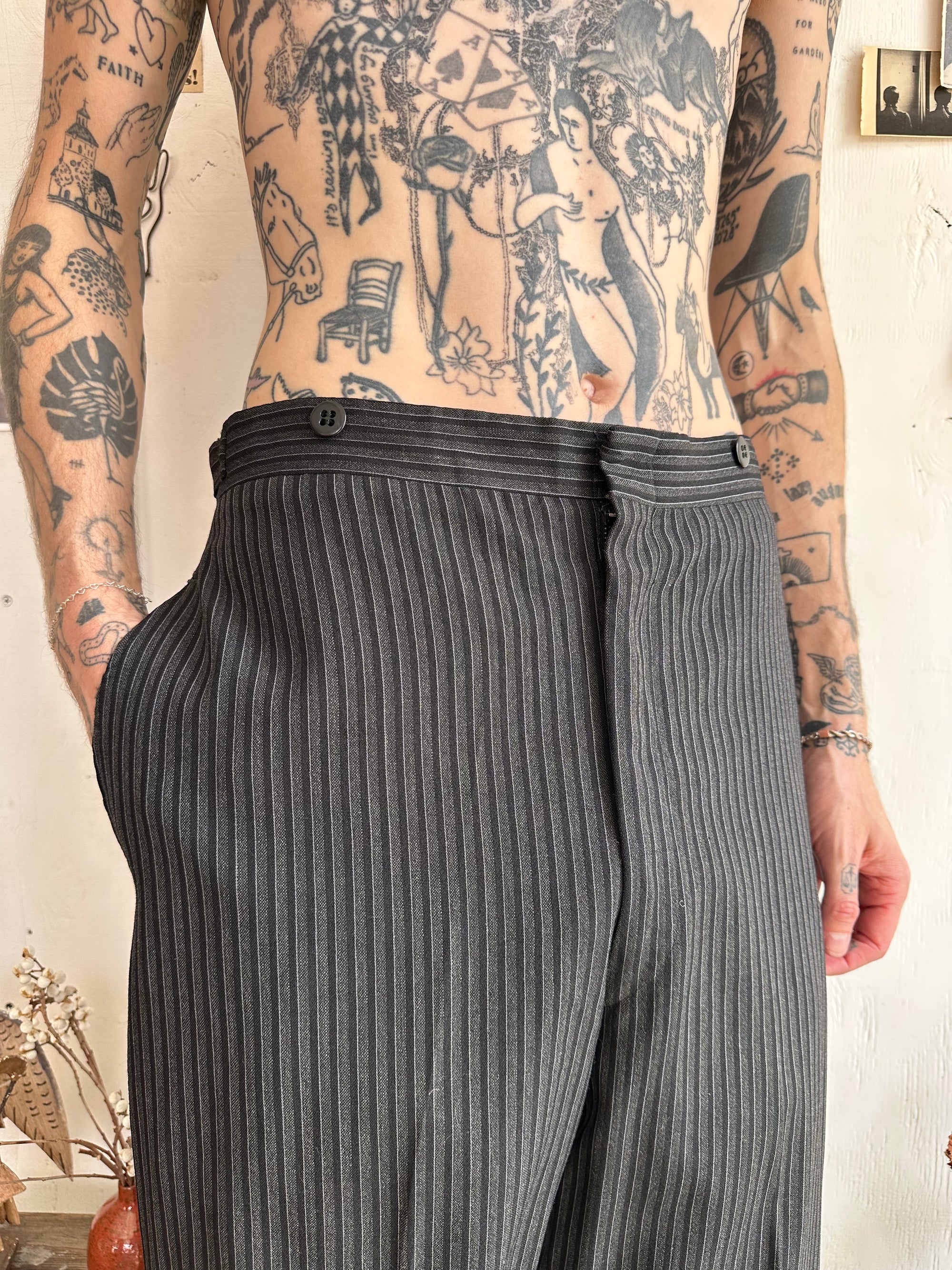1960s Pinstripe Trousers