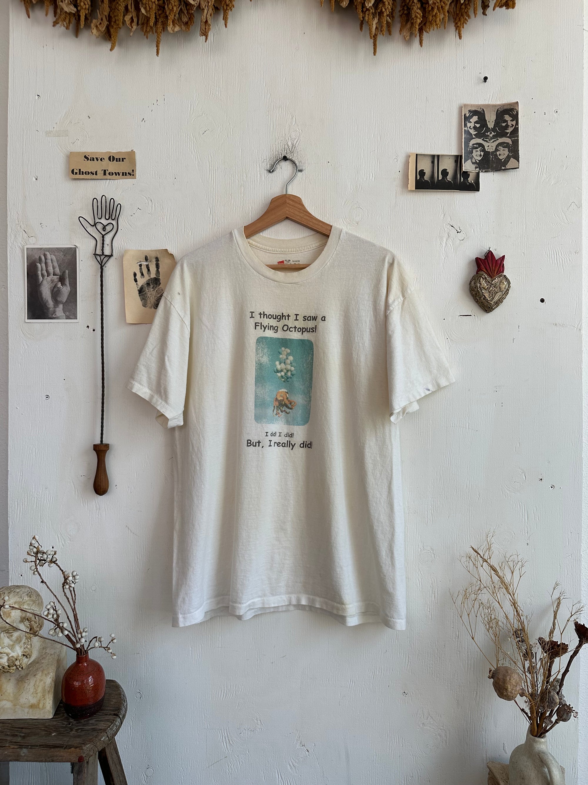 1990s Well Worn Flying Octopus Tee