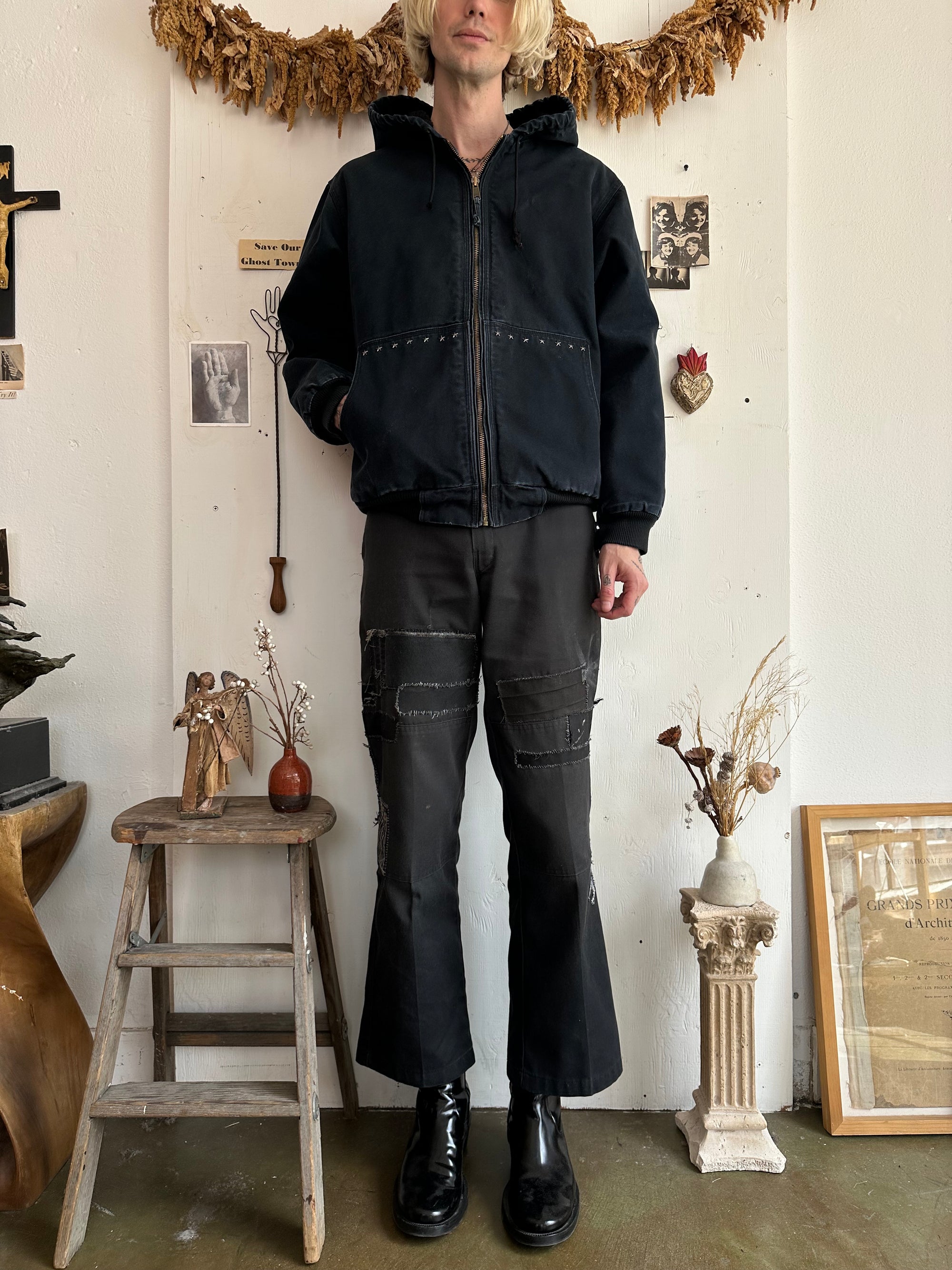 2000s Well Worn Hooded Work Jacket