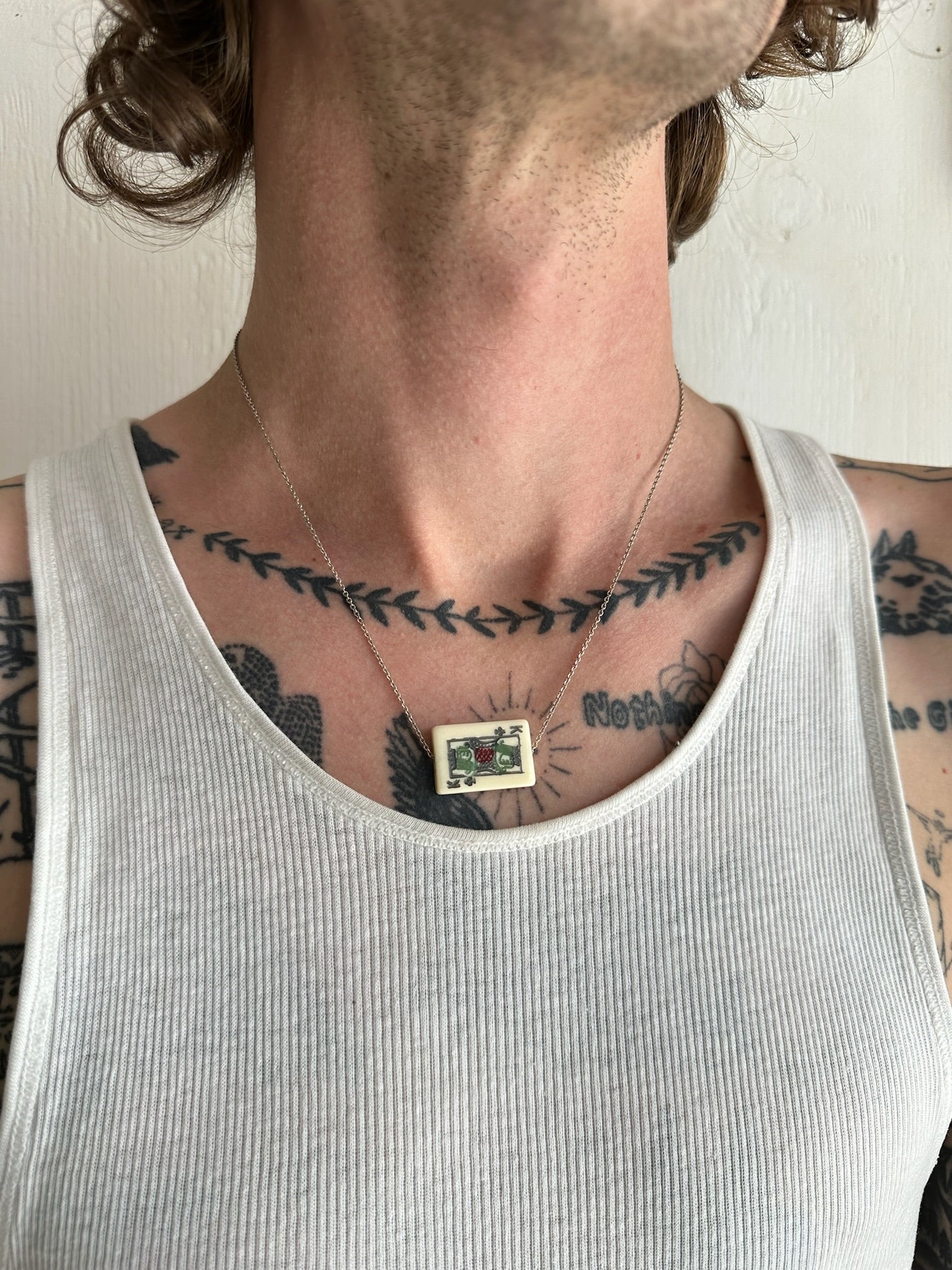1940s King of Clubs Playing Card Necklace (17”)