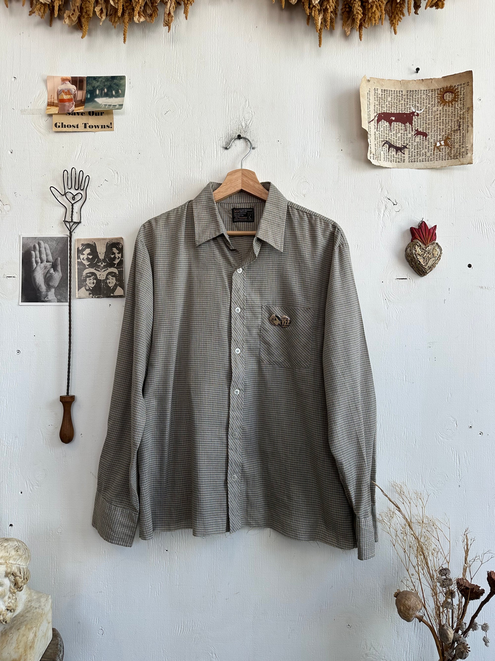 1970s Check Shirt W/ Pins