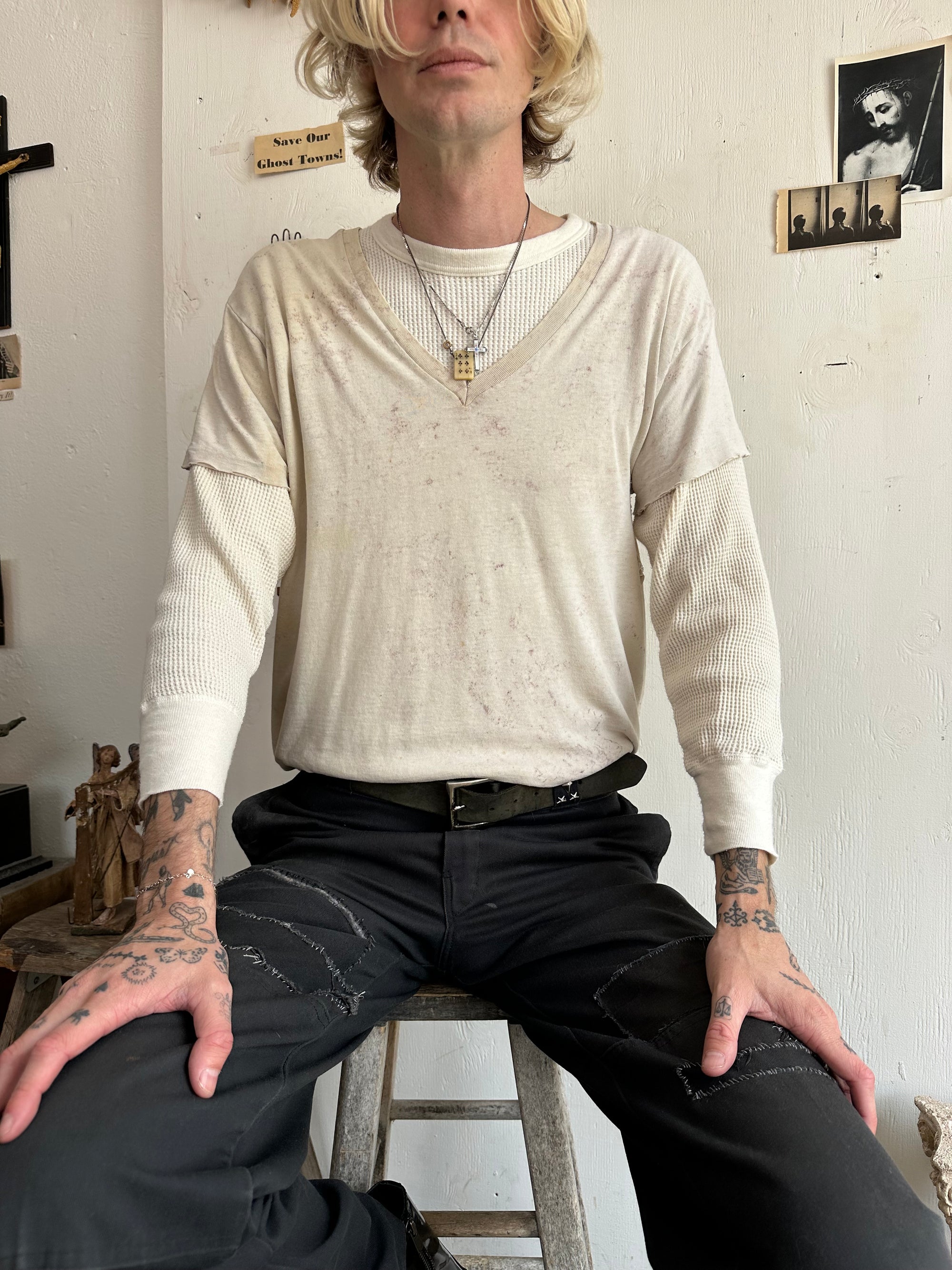 1970s Perfectly Worn V-Neck Tee