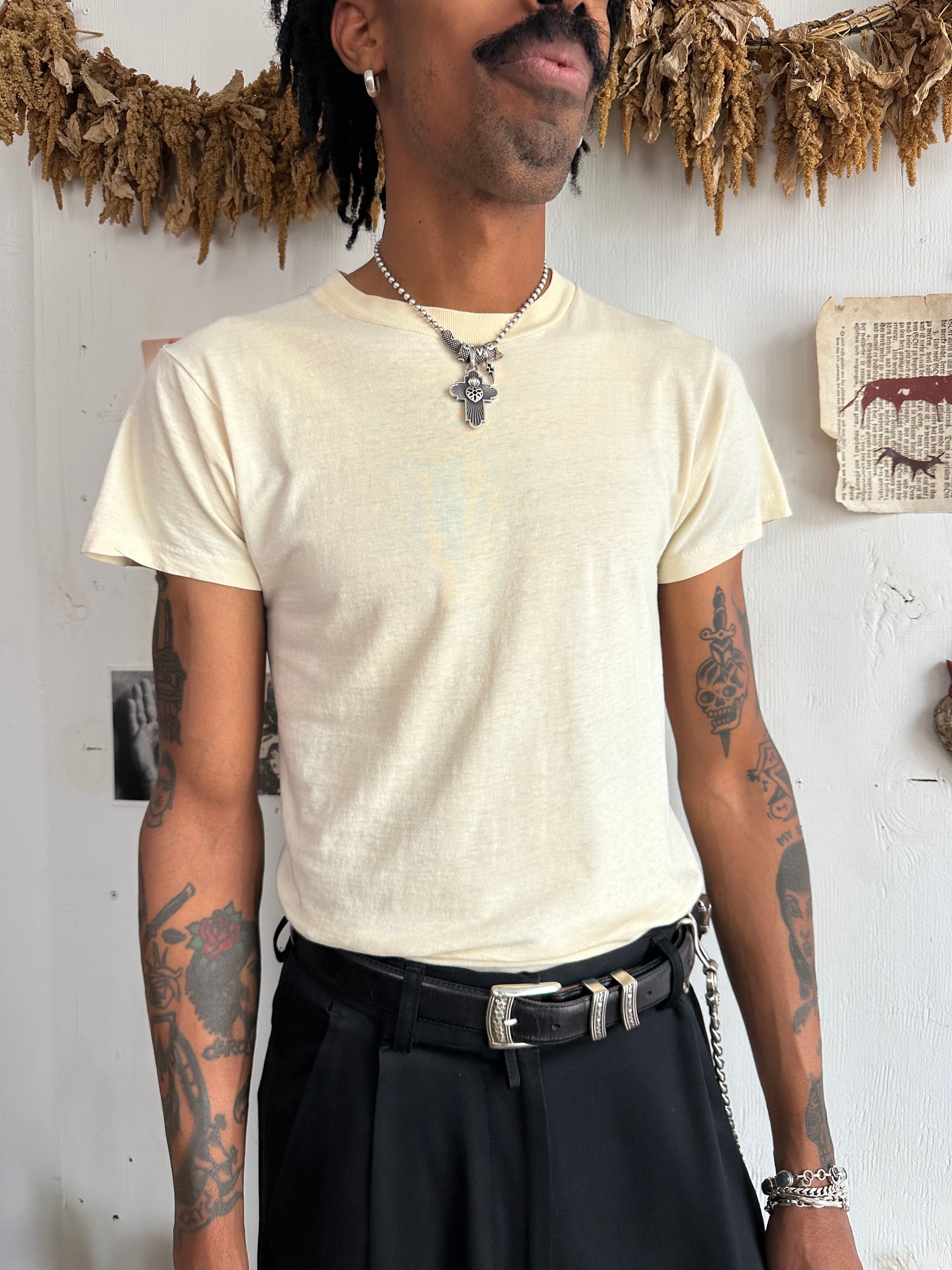 1970s Thrashed White Tee