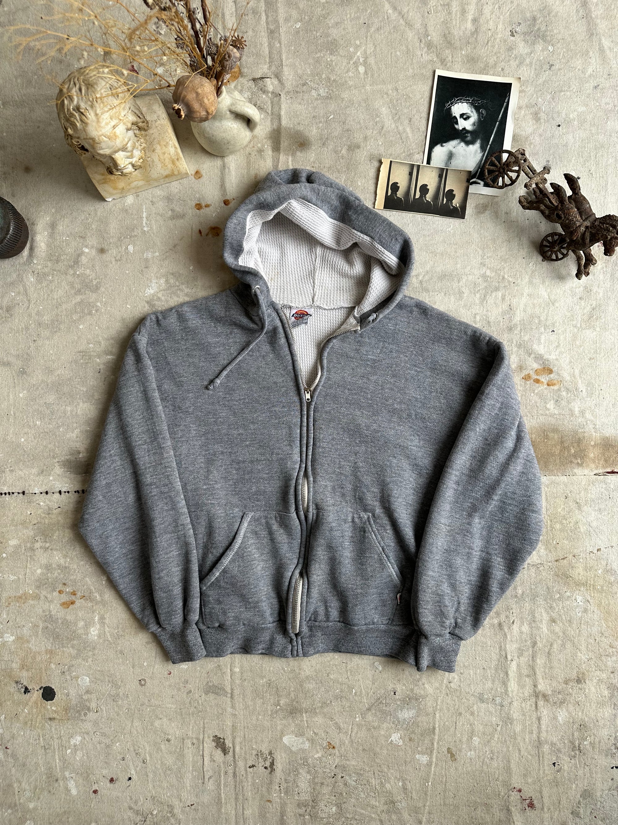 1990s Grey Dickies Thermal Lined Zip-Up