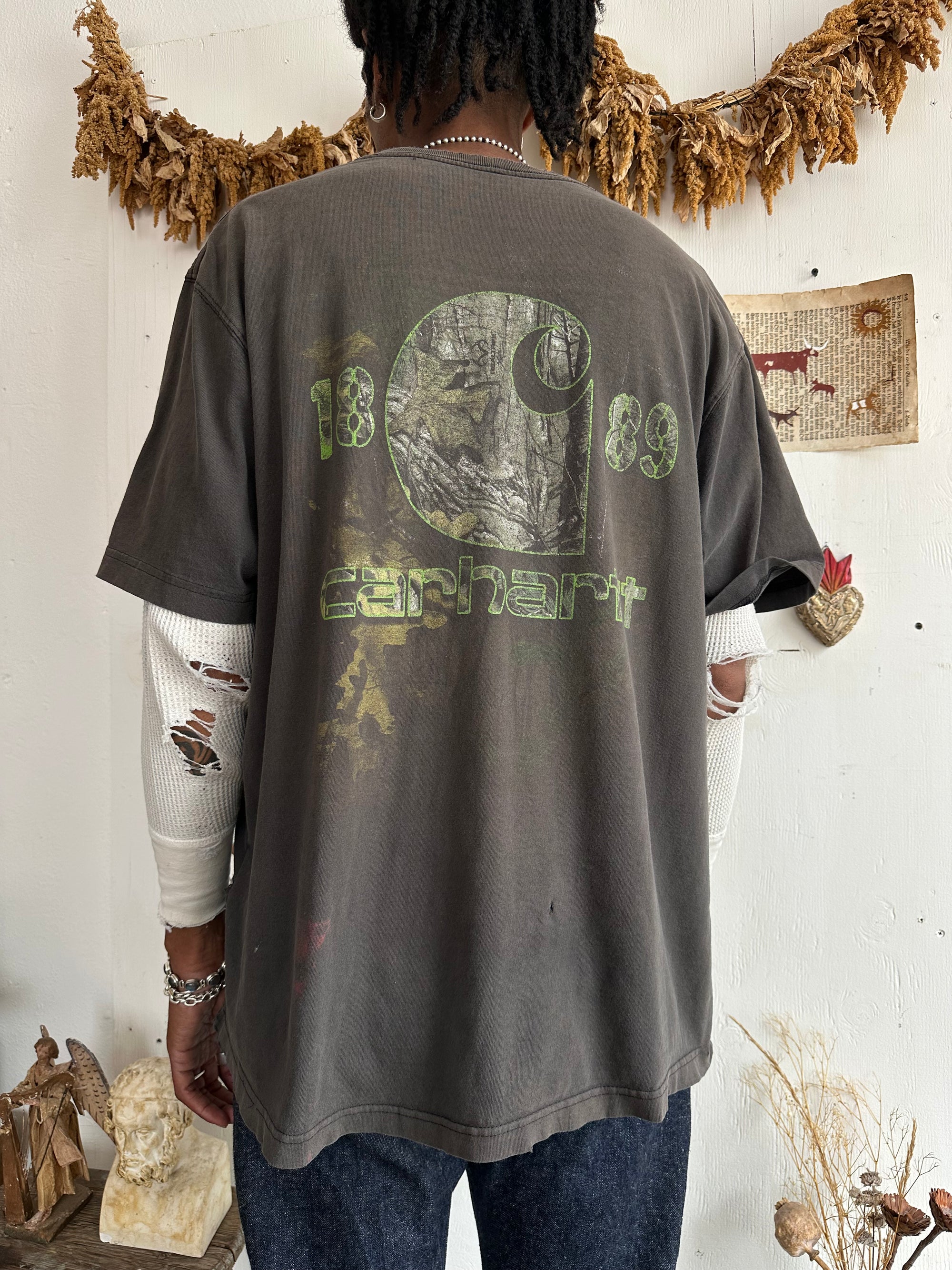 1990s Thrashed and Faded Carhartt T-Shirt